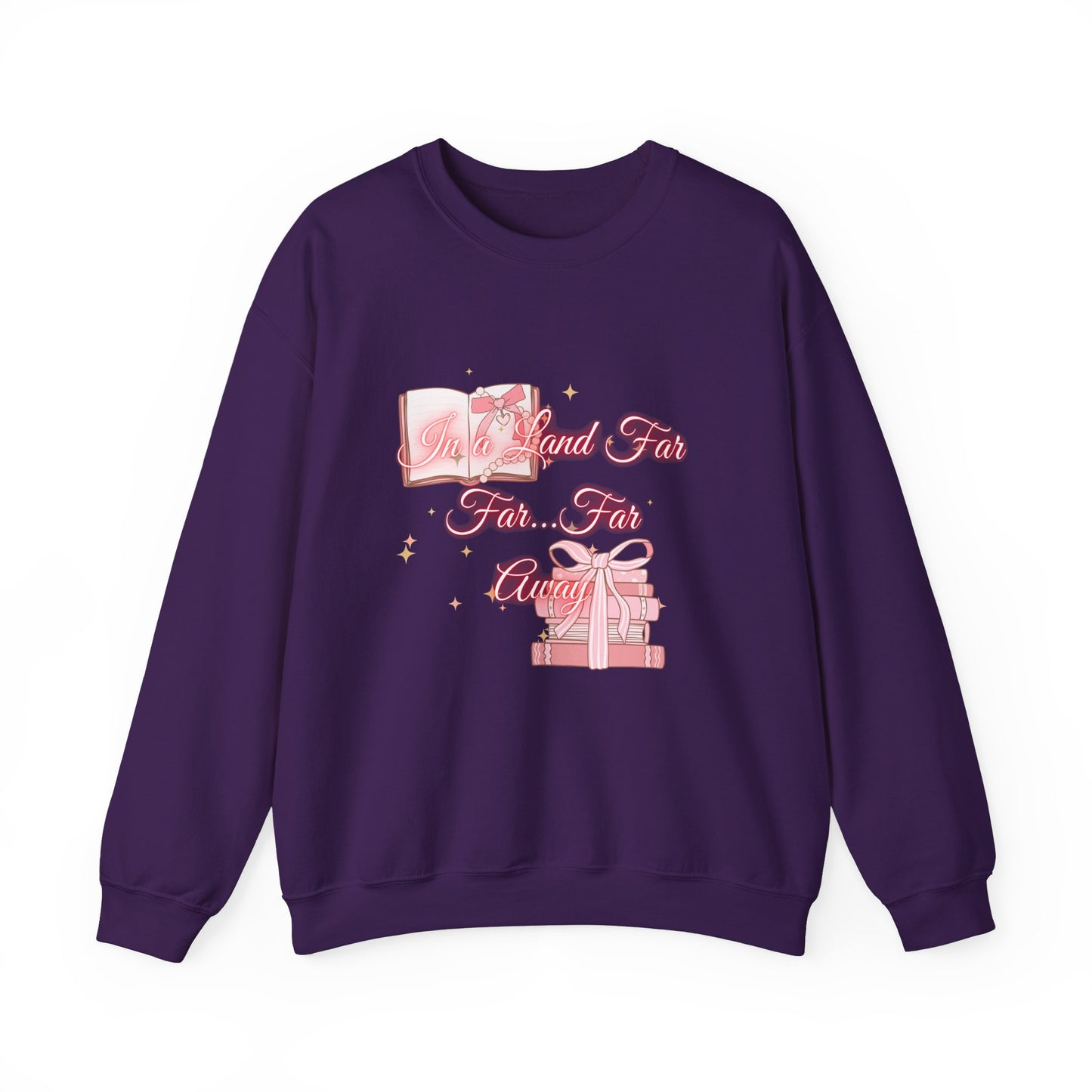 Far Away Fairytales Unisex Heavy Blend™ Crewneck Sweatshirt, Cozy Winter Wear, Fairytales Clothing, Storybook Fashion, Gift For Book Lovers