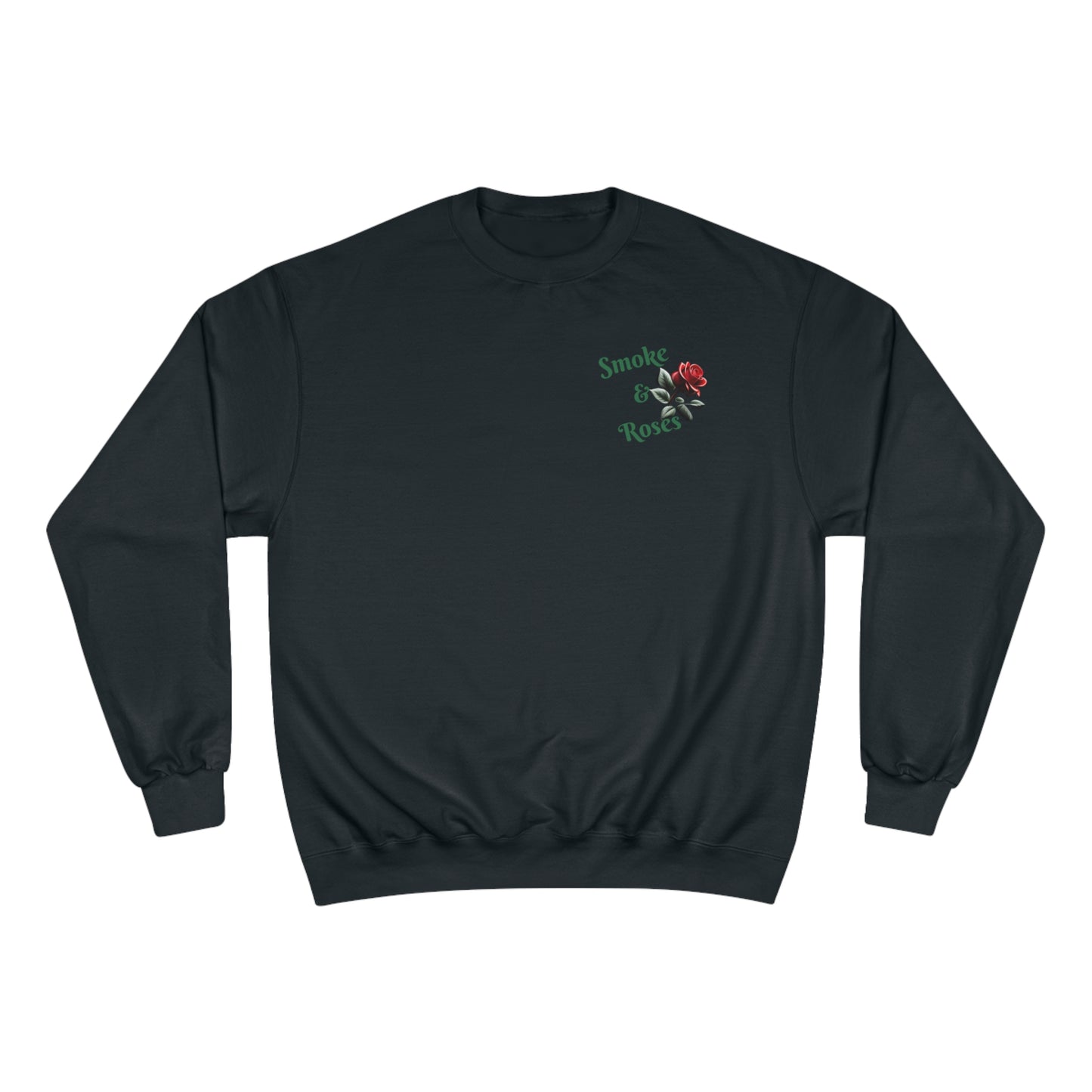 Smoke & Roses Champion Sweatshirt, Vintage Inspired Streetwear, Graphic Sweatshirt, Urban Fashion, Winter Fashion, Fall Clothing, Retro Clothing, Gift For Her, Holiday Gift, Gift For Him