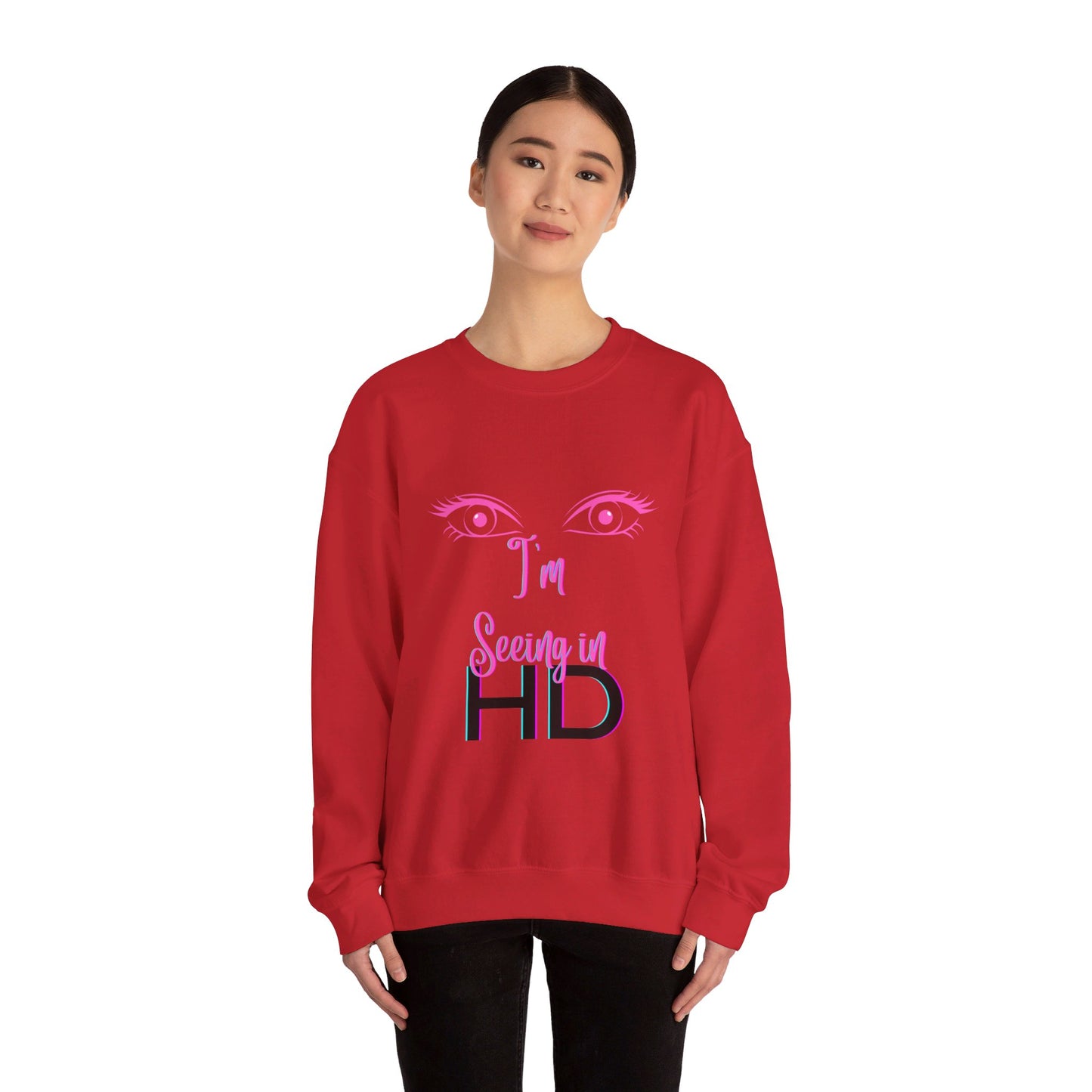 Seeing in HD Espresso Unisex Heavy Blend™ Crewneck Sweatshirt