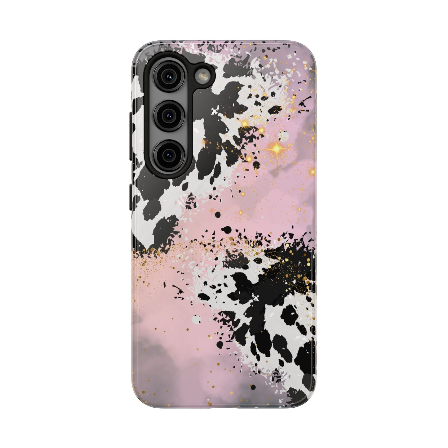 Pink Cow Print Tough Phone Case, Cute and Durable Phone Cover, Cute Phone Cover, Gift For Her, Phone Protection, Stylish Phone Accessory, Animal Print Phone Case, Cow Print Accessories
