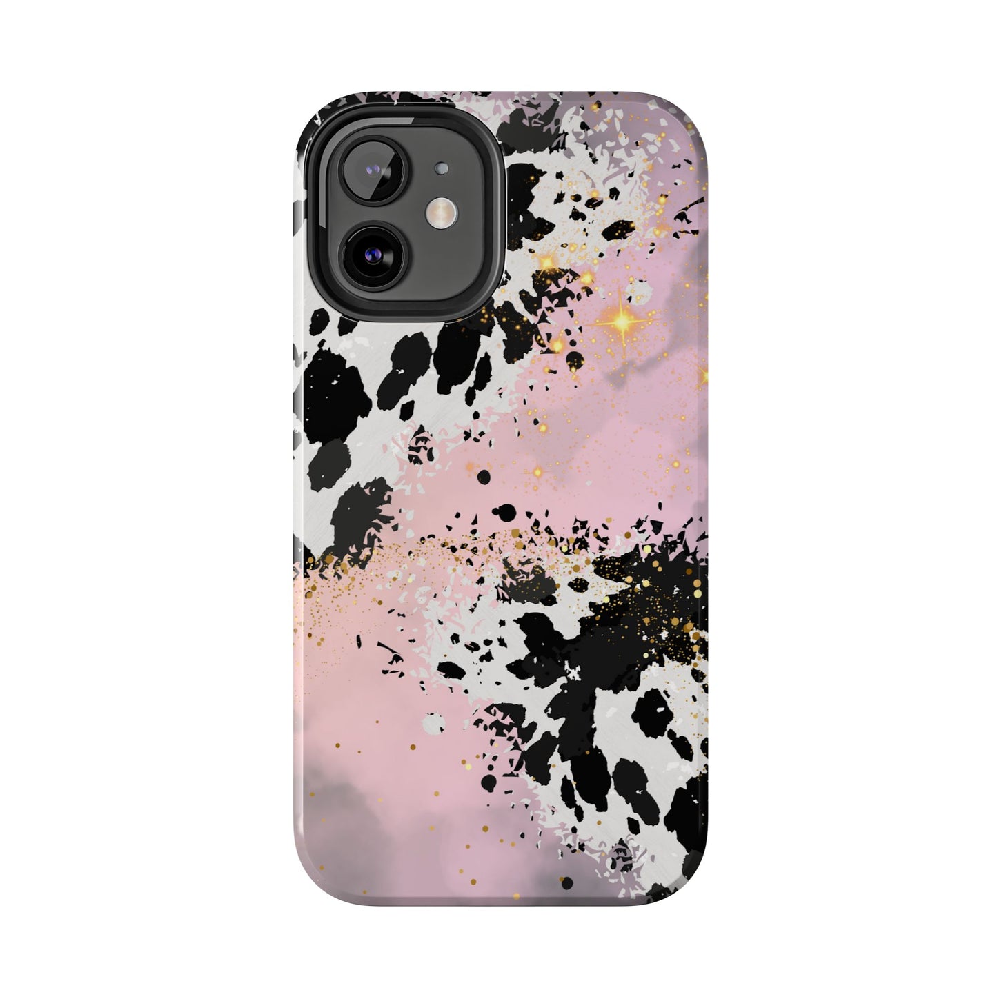 Pink Cow Print Tough Phone Case, Cute and Durable Phone Cover, Cute Phone Cover, Gift For Her, Phone Protection, Stylish Phone Accessory, Animal Print Phone Case, Cow Print Accessories