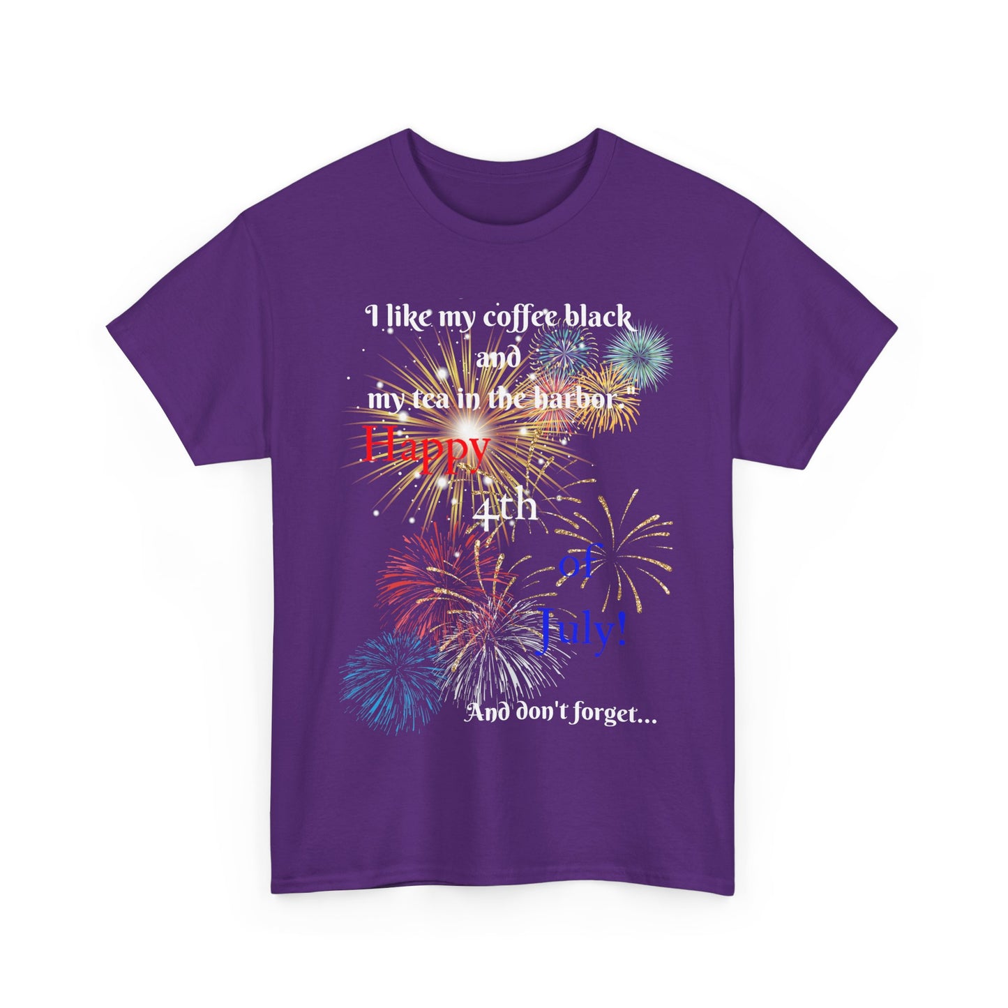 Coffee vs Tea and Liberty Unisex Shirt, Patriotic Celebration Apparel, Family Heavy Cotton Tee