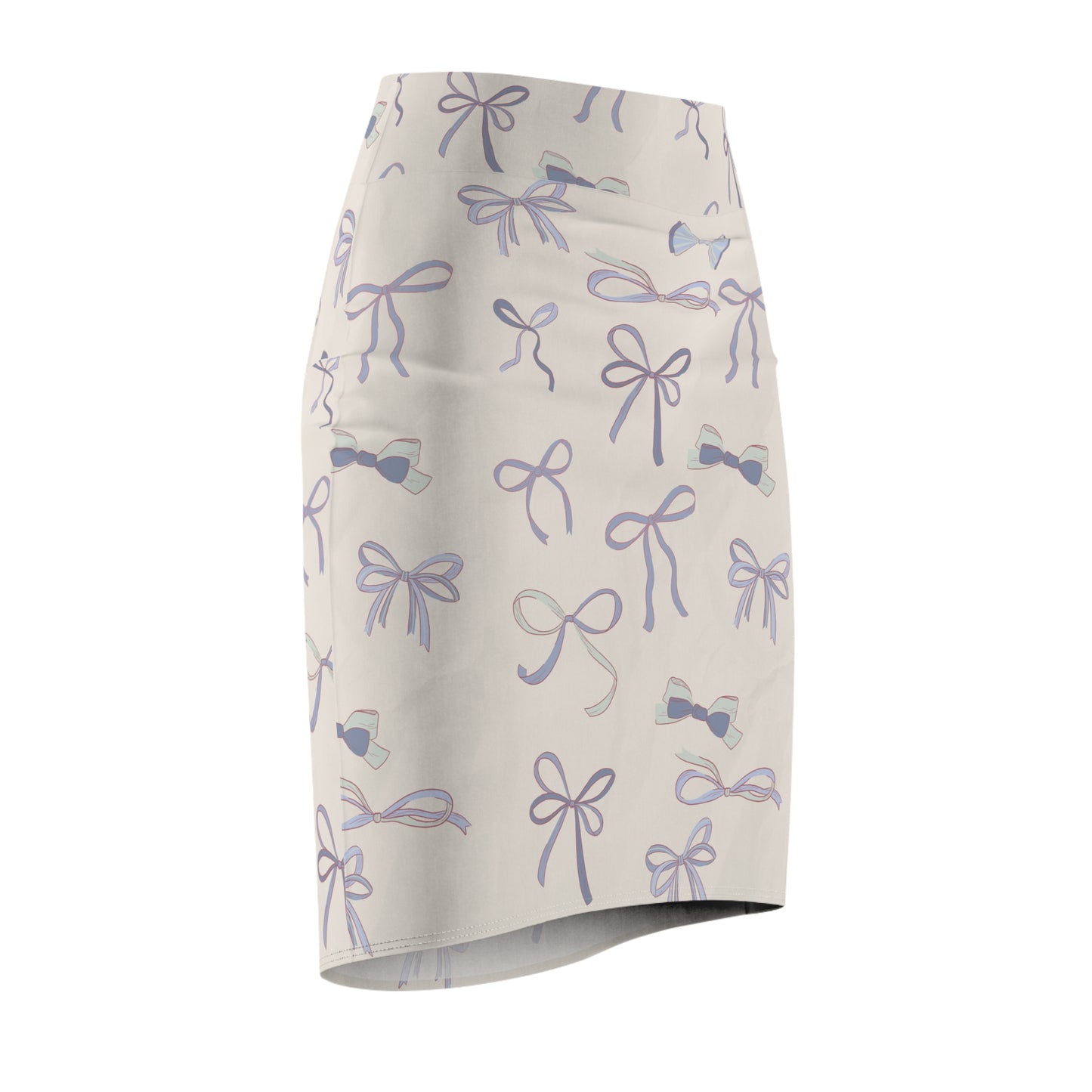 Blue Coquette Women's Pencil Skirt XS-2XL Artistic Skirt,
