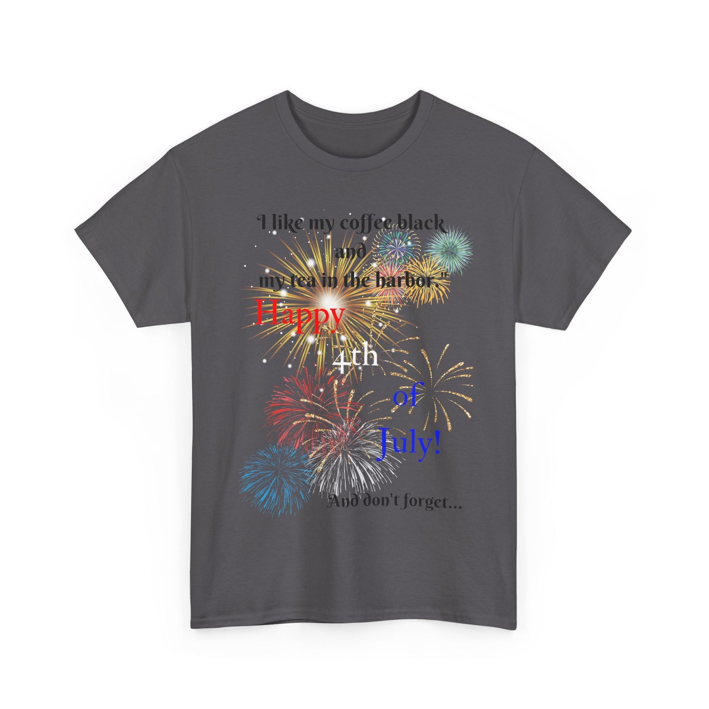 Coffee vs Tea and Liberty Unisex Shirt, Patriotic Celebration Apparel, Family Heavy Cotton Tee