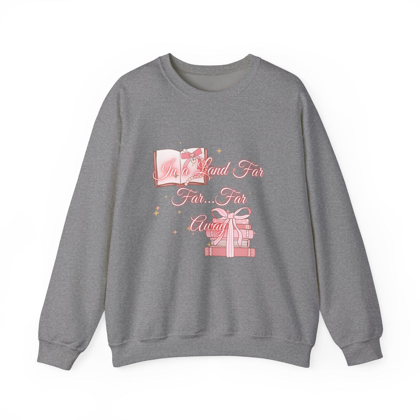 Far Away Fairytales Unisex Heavy Blend™ Crewneck Sweatshirt, Cozy Winter Wear, Fairytales Clothing, Storybook Fashion, Gift For Book Lovers