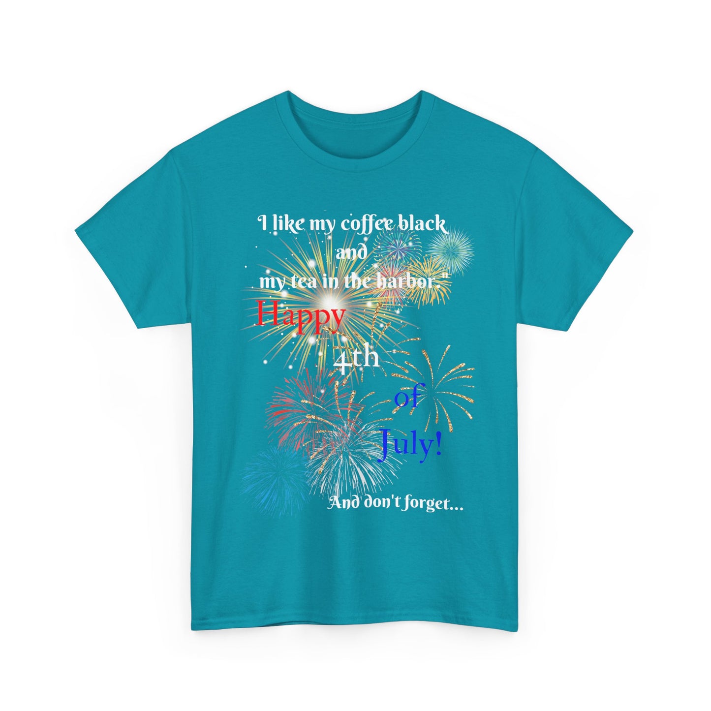 Coffee vs Tea and Liberty Unisex Shirt, Patriotic Celebration Apparel, Family Heavy Cotton Tee
