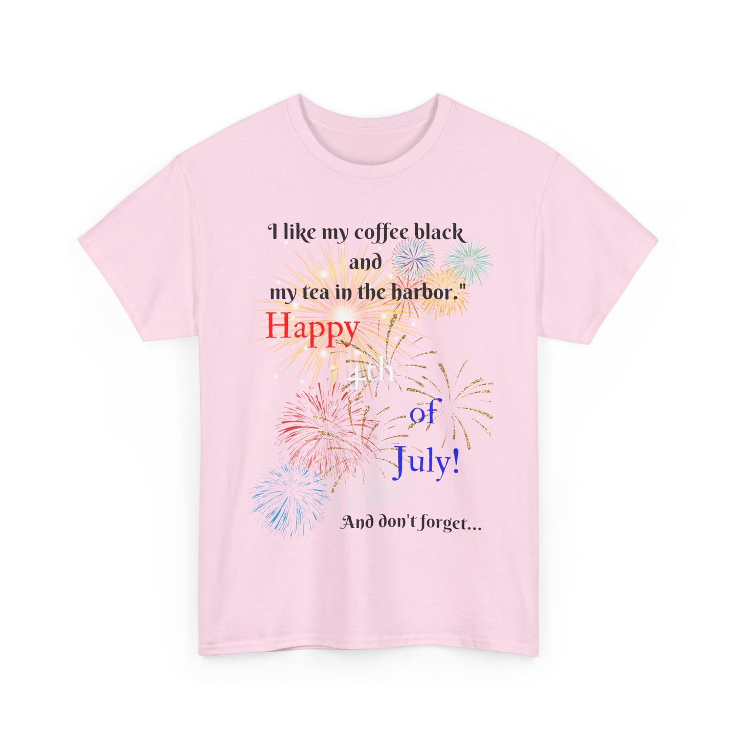 Coffee vs Tea and Liberty Unisex Shirt, Patriotic Celebration Apparel, Family Heavy Cotton Tee