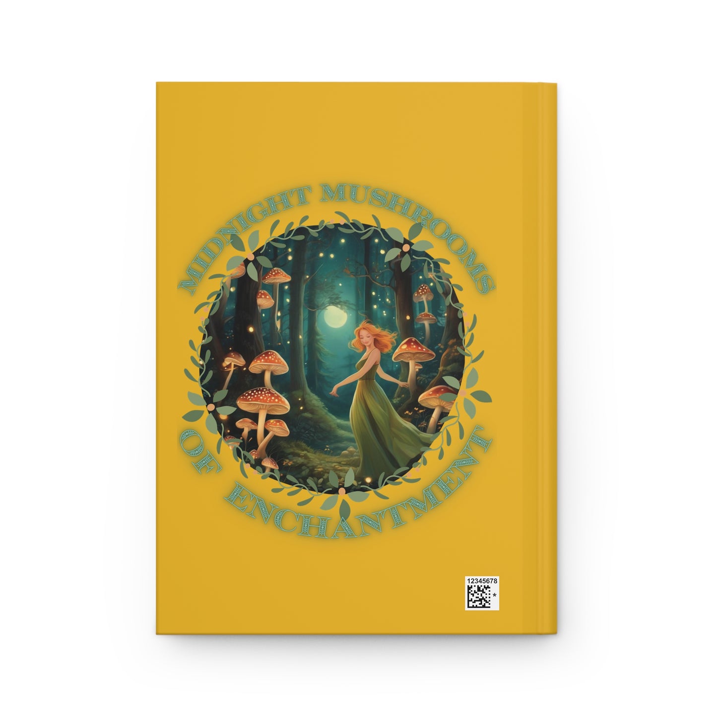 Hardcover Journal Midnight Mushroom Enchantment Matte Diary Notebook, Planner,