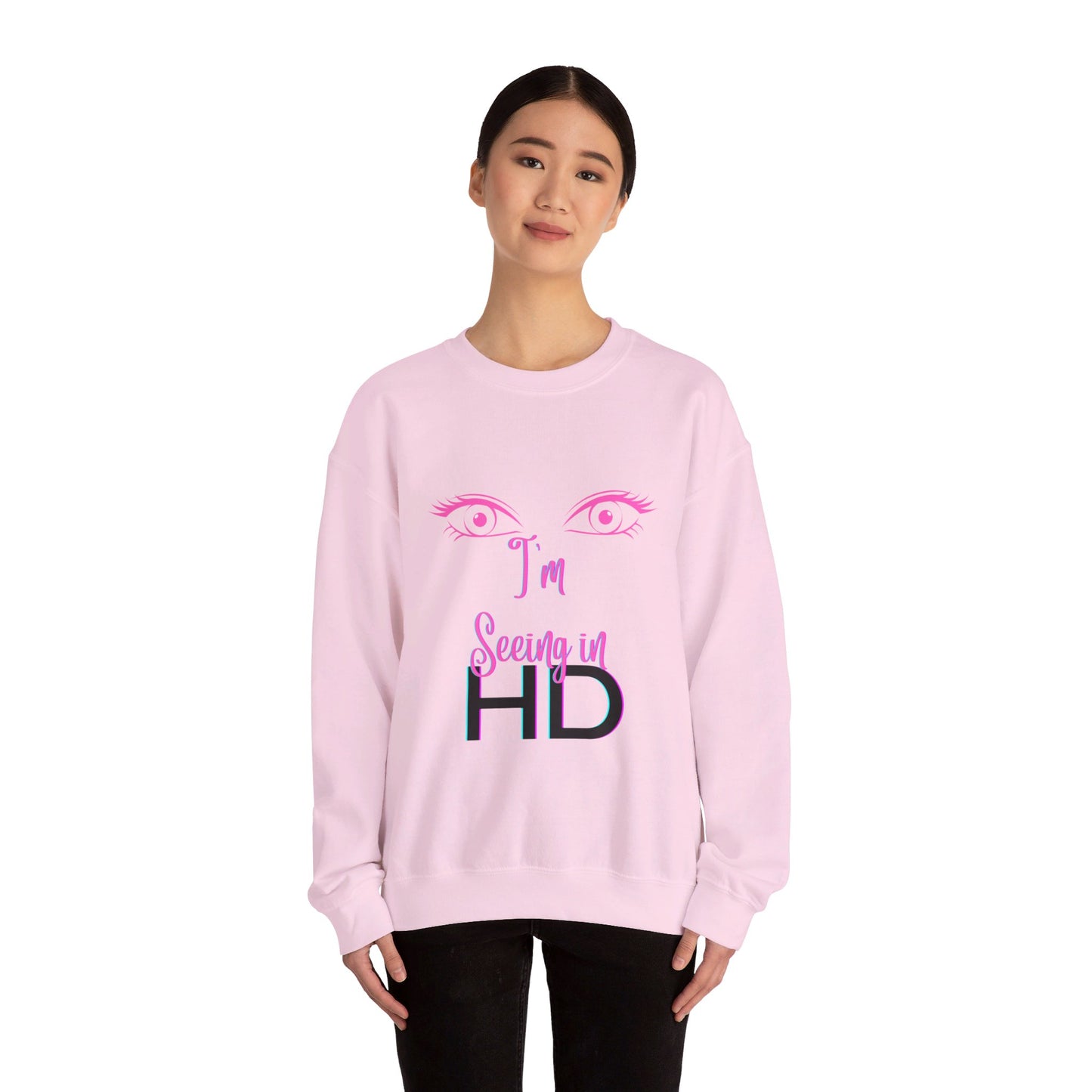 Seeing in HD Espresso Unisex Heavy Blend™ Crewneck Sweatshirt