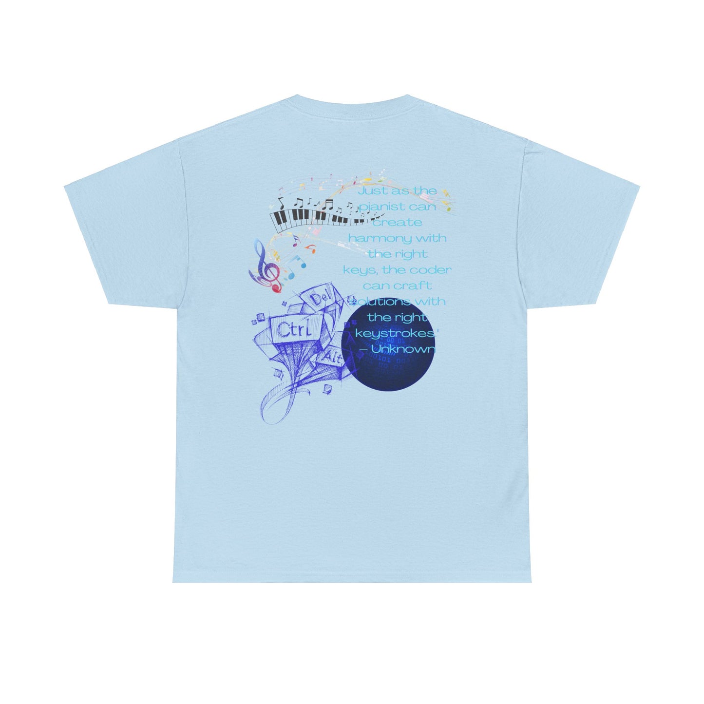 The Right Keys Unisex Tee, Pianist and Coder Gift, Music and Tech Lover Shirt, Programmer and Musician Top, Keyboardist