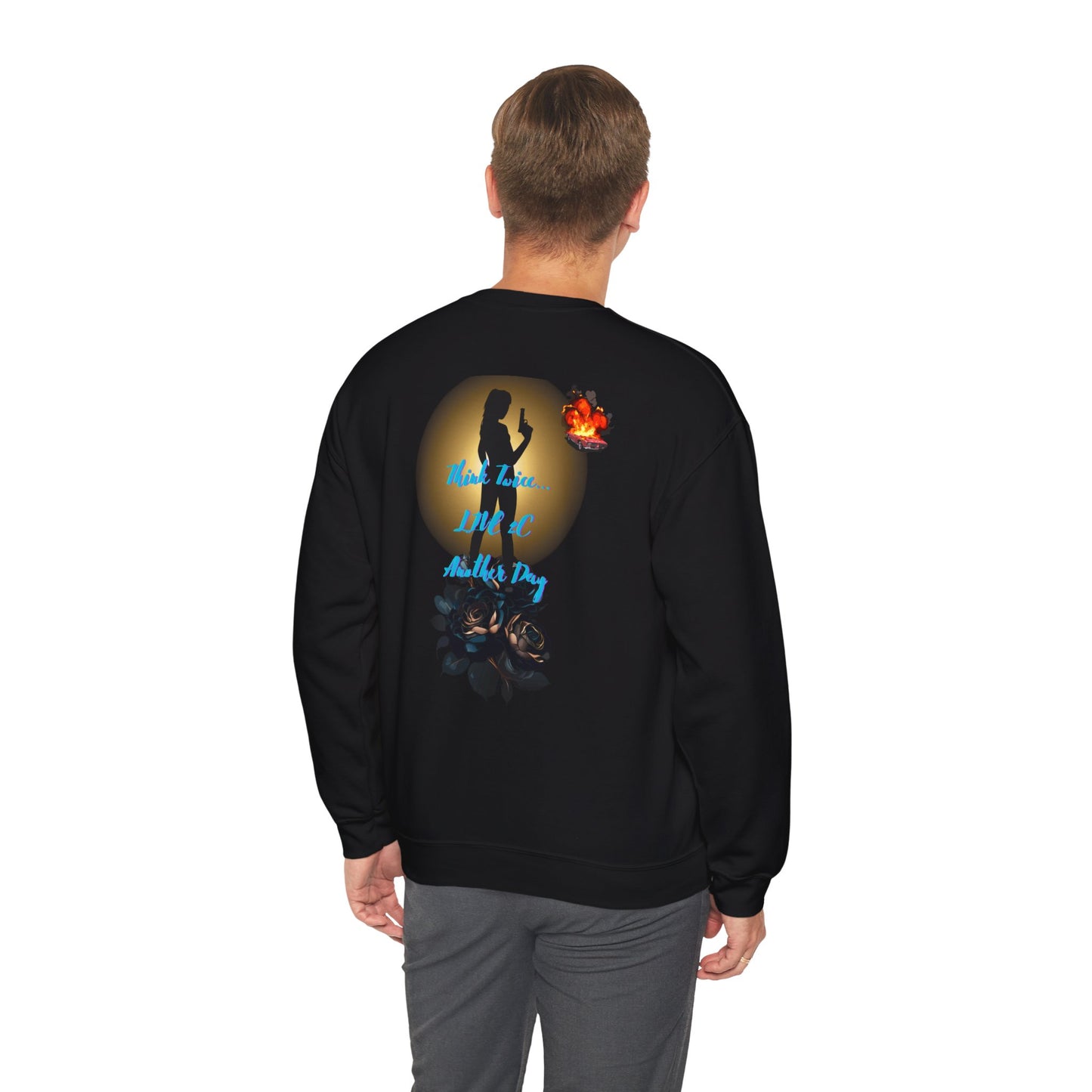 Pistol Whipped Unisex Heavy Blend Crewneck Sweatshirt, Trendy Streetwear Fashion, Street Style, Graphic Sweatshirt, Streetwear Fashion