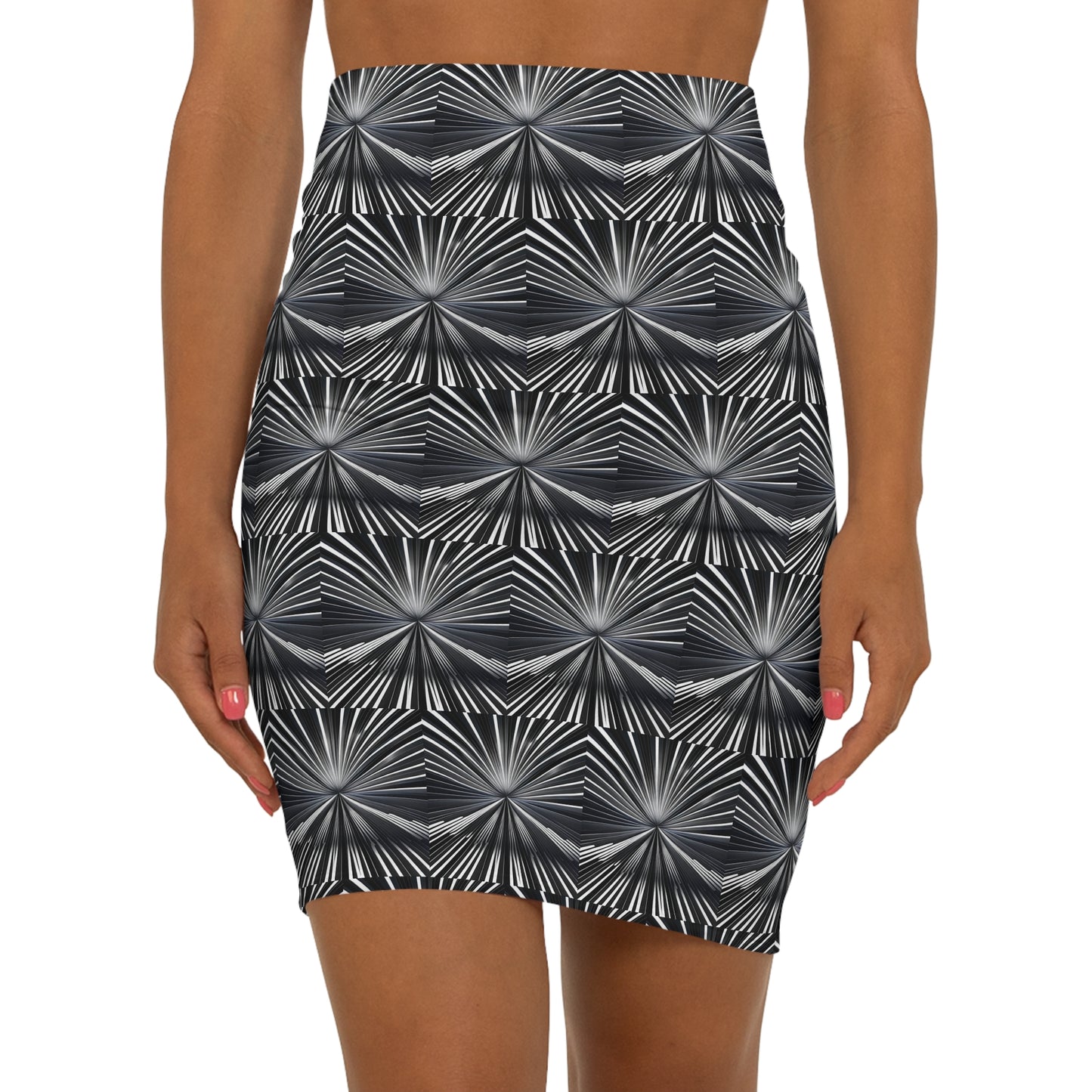 Women's Mid-Waist Pencil Skirt (AOP)