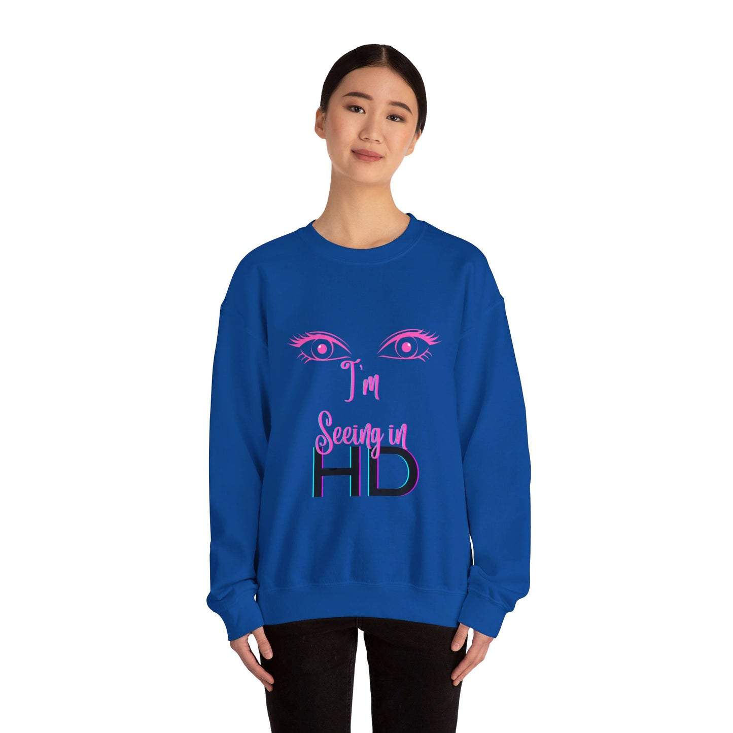 Seeing in HD Espresso Unisex Heavy Blend™ Crewneck Sweatshirt