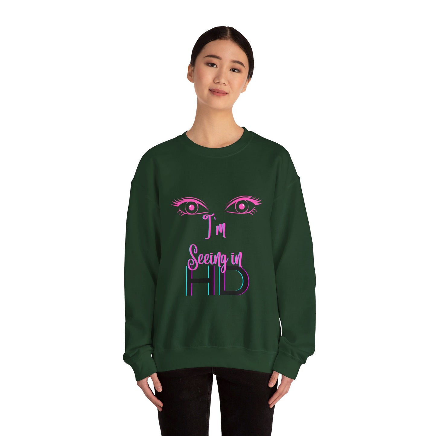 Seeing in HD Espresso Unisex Heavy Blend™ Crewneck Sweatshirt