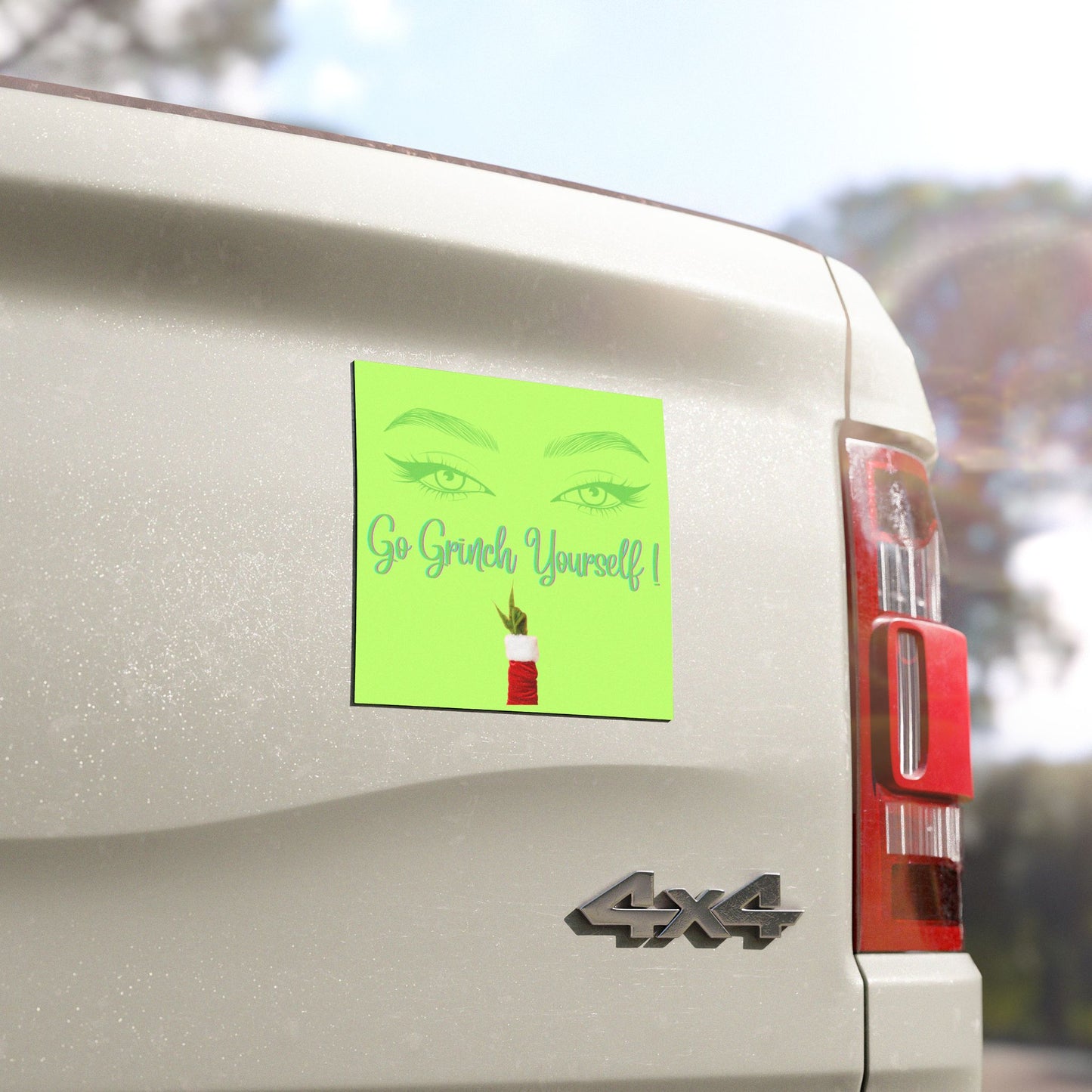 Funny Christmas Car Magnets - Go Grinch Yourself, Holiday Car Decor, Grinchy Xmas Car Magnet, Vehicle Accessories, Whimsical Gift for