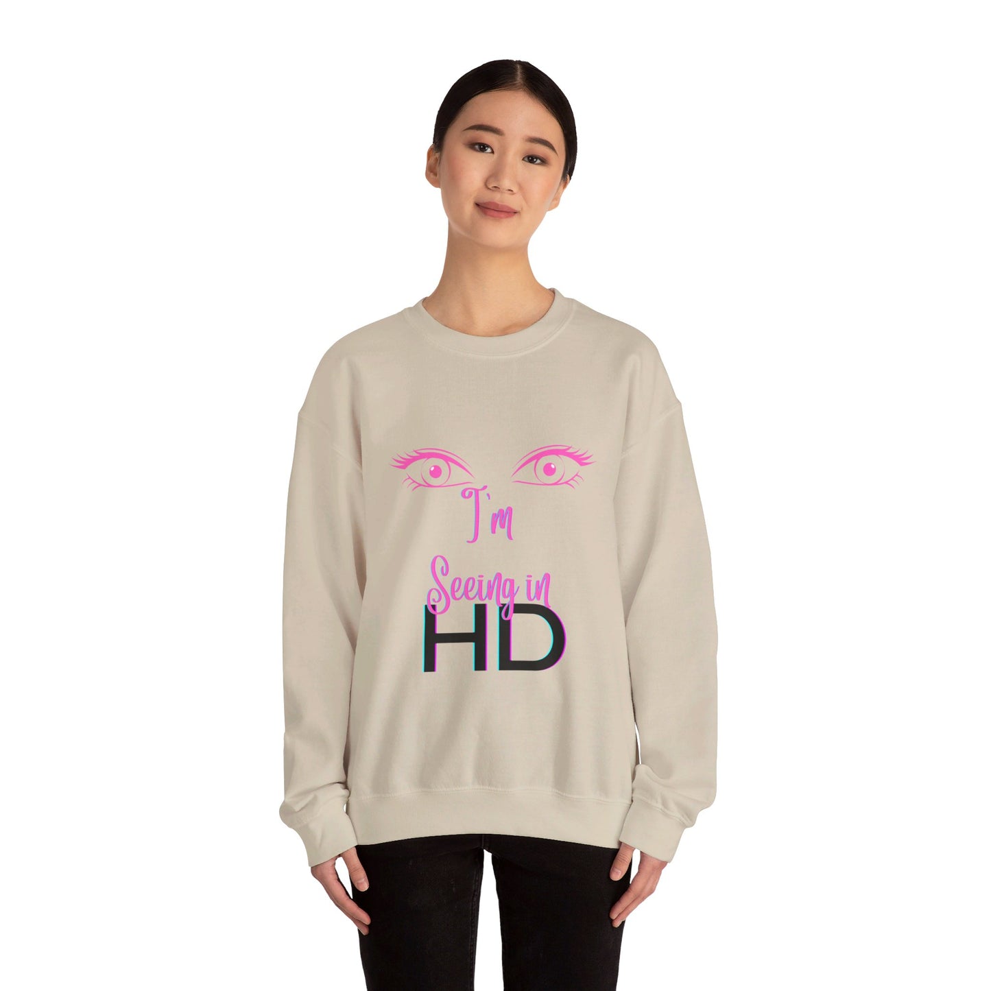Seeing in HD Espresso Unisex Heavy Blend™ Crewneck Sweatshirt
