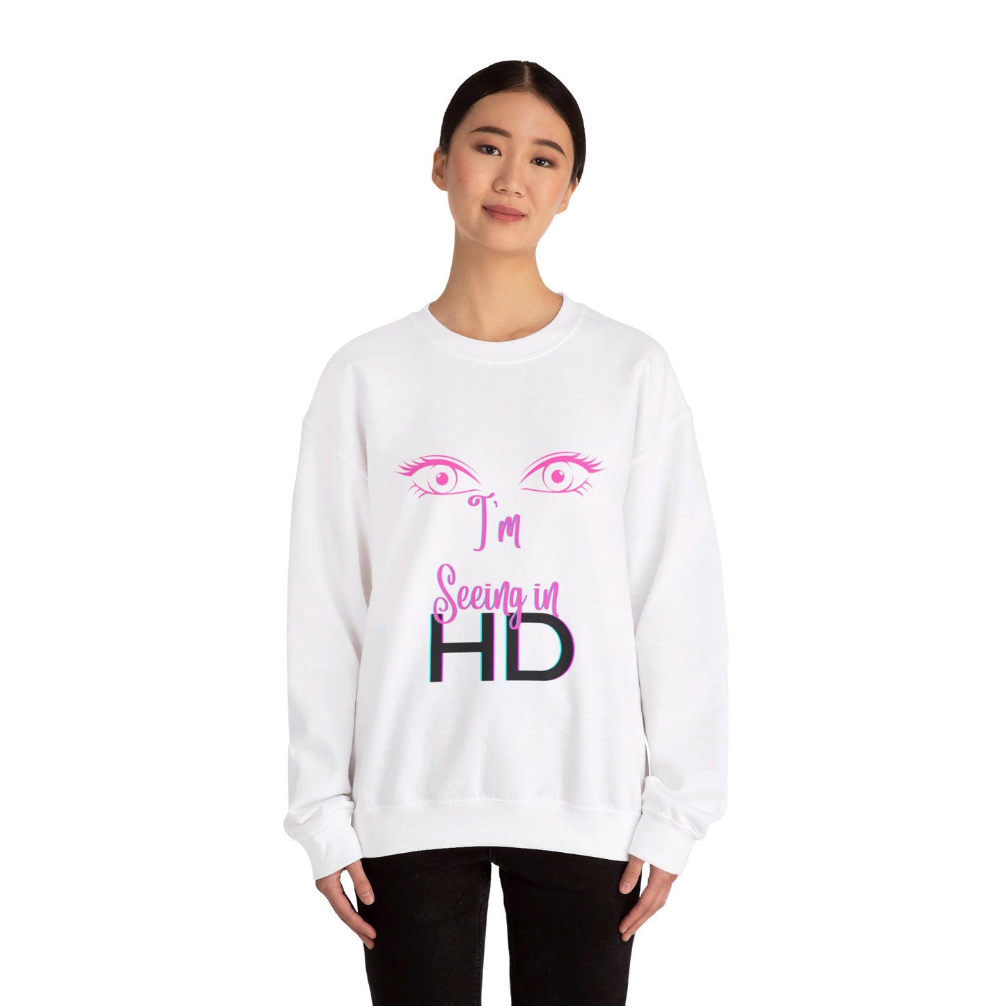 Seeing in HD Espresso Unisex Heavy Blend™ Crewneck Sweatshirt