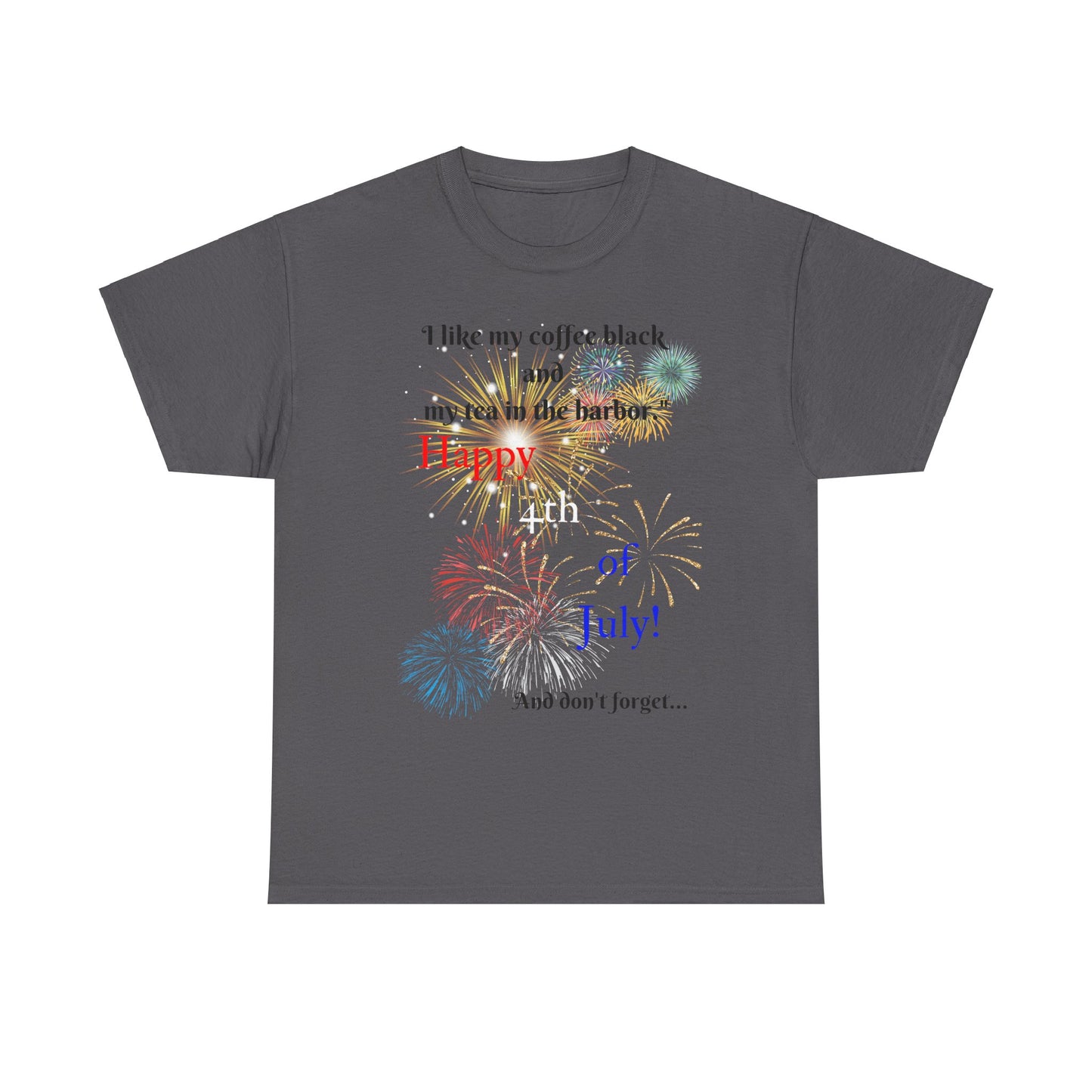 Coffee vs Tea and Liberty Unisex Shirt, Patriotic Celebration Apparel, Family Heavy Cotton Tee