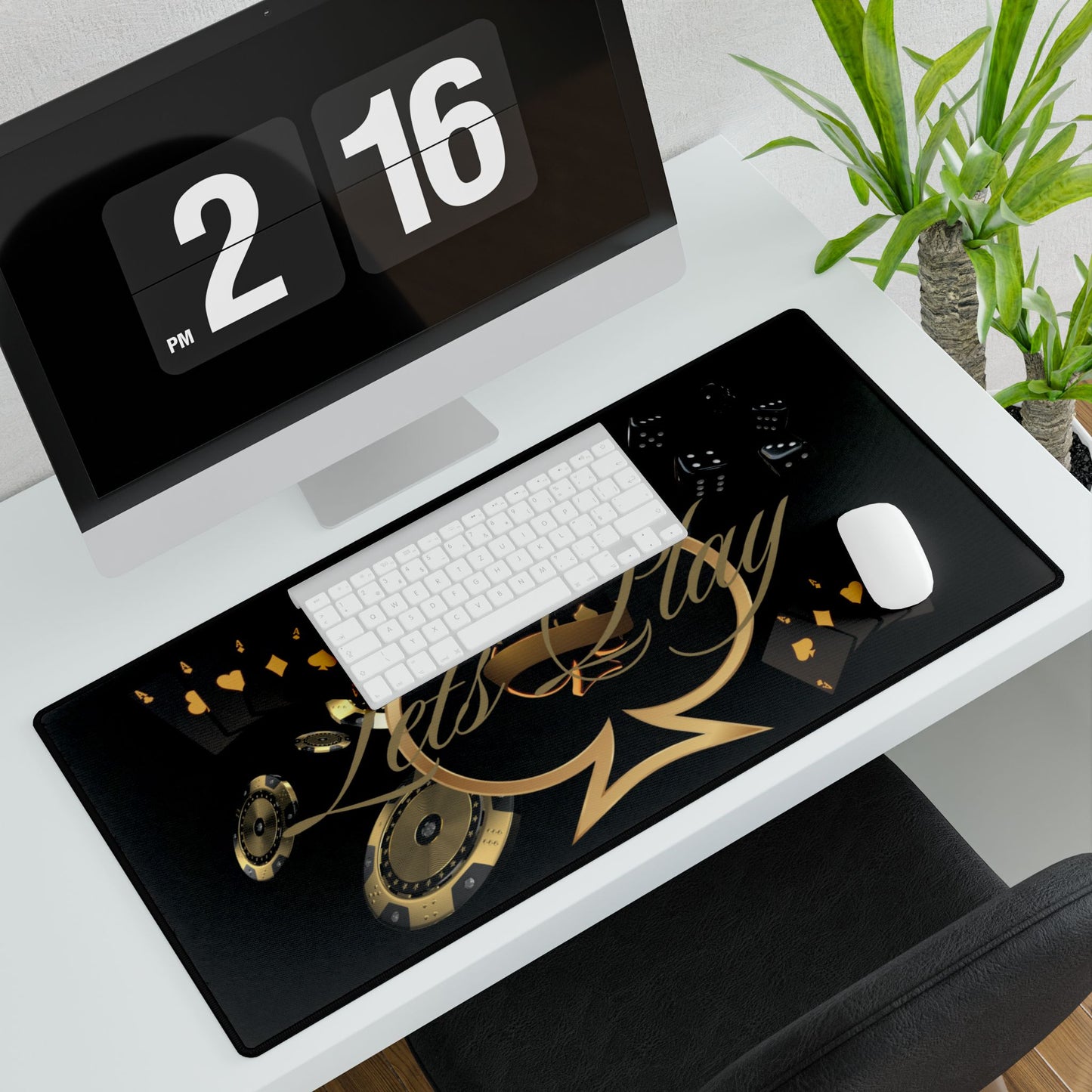 Casino Night Players Club Desk Mat Non-Slip Base Smooth Surface 3 Sizes Available