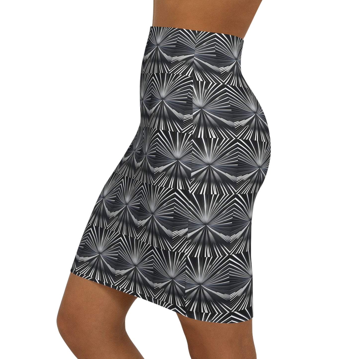 Women's Mid-Waist Pencil Skirt (AOP)