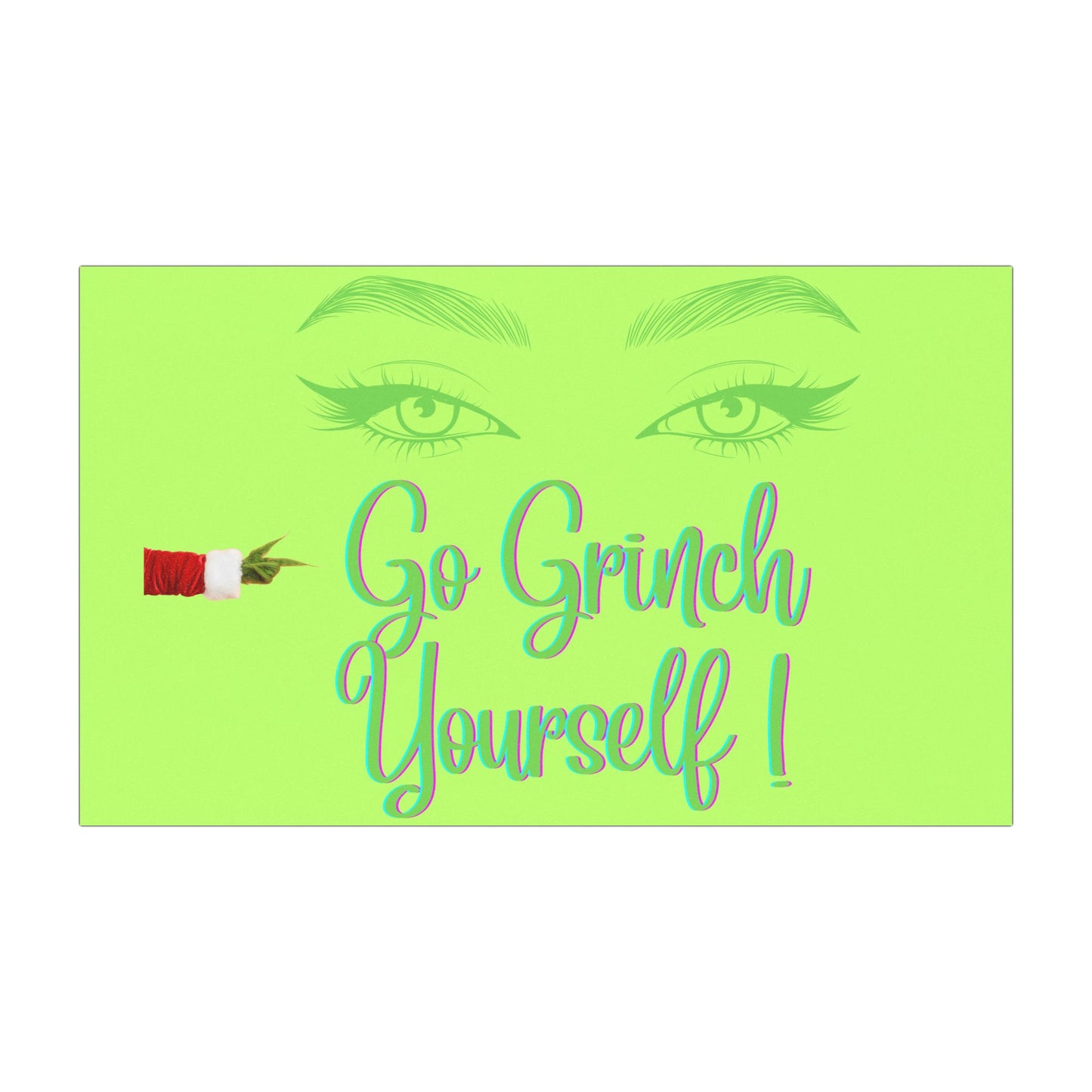 Funny Christmas Car Magnets - Go Grinch Yourself, Holiday Car Decor, Grinchy Xmas Car Magnet, Vehicle Accessories, Whimsical Gift for