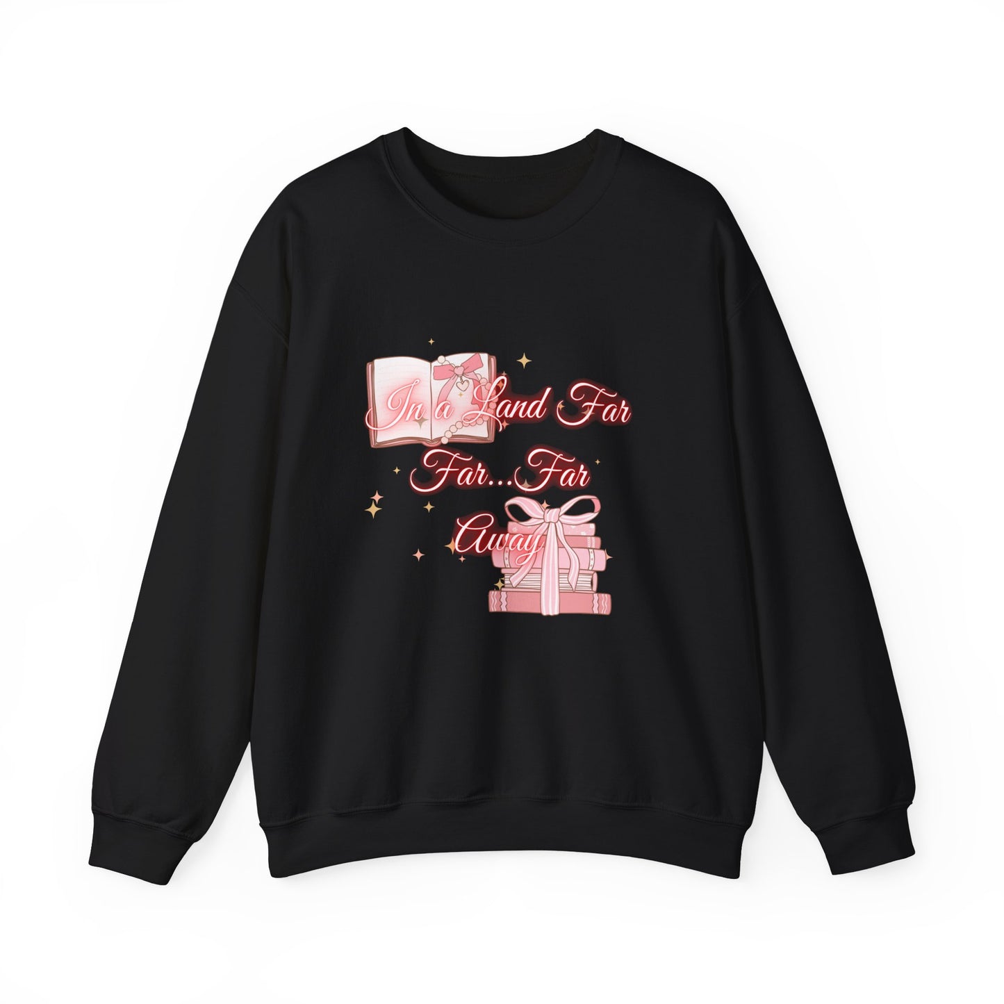 Far Away Fairytales Unisex Heavy Blend™ Crewneck Sweatshirt, Cozy Winter Wear, Fairytales Clothing, Storybook Fashion, Gift For Book Lovers