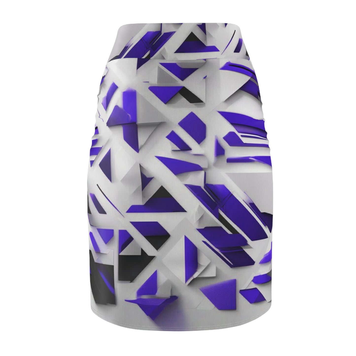Generic Brand Blue Aztec Abstract Geometric Pencil Skirt Size XS-2XL