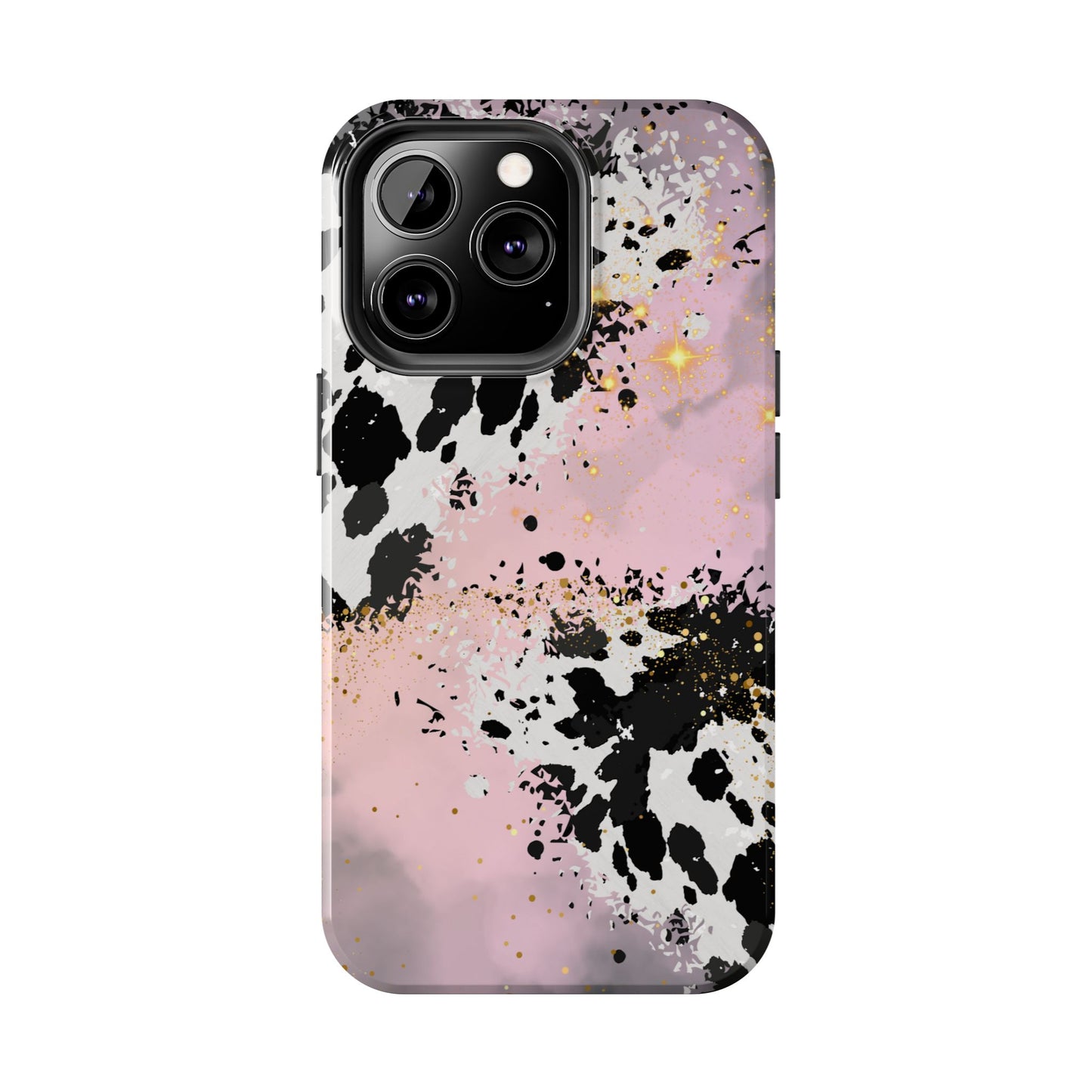 Pink Cow Print Tough Phone Case, Cute and Durable Phone Cover, Cute Phone Cover, Gift For Her, Phone Protection, Stylish Phone Accessory, Animal Print Phone Case, Cow Print Accessories