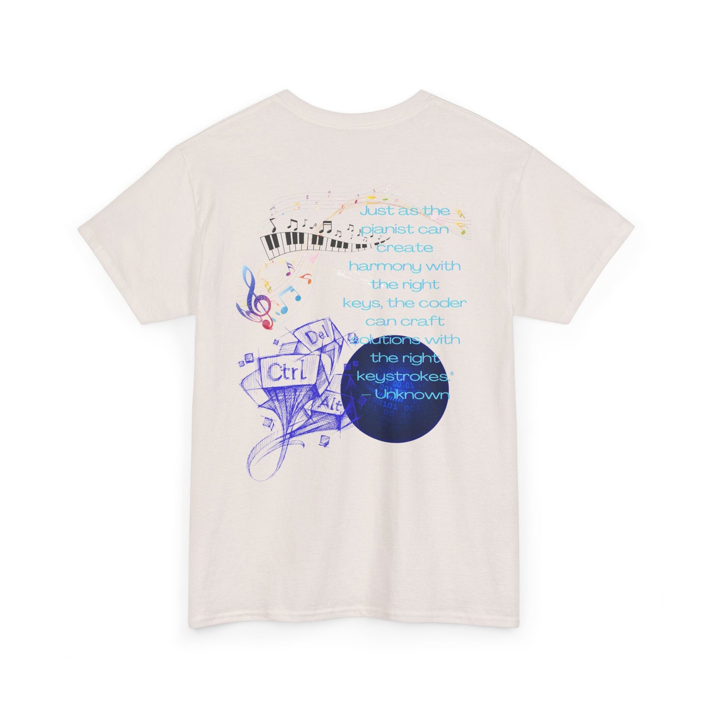 The Right Keys Unisex Tee, Pianist and Coder Gift, Music and Tech Lover Shirt, Programmer and Musician Top, Keyboardist