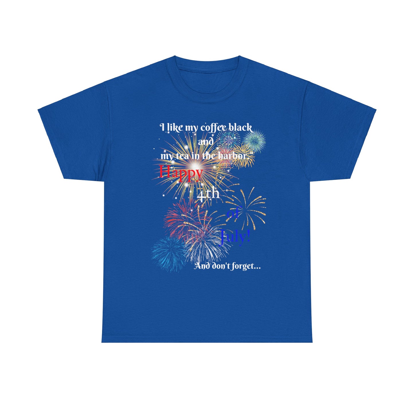 Coffee vs Tea and Liberty Unisex Shirt, Patriotic Celebration Apparel, Family Heavy Cotton Tee