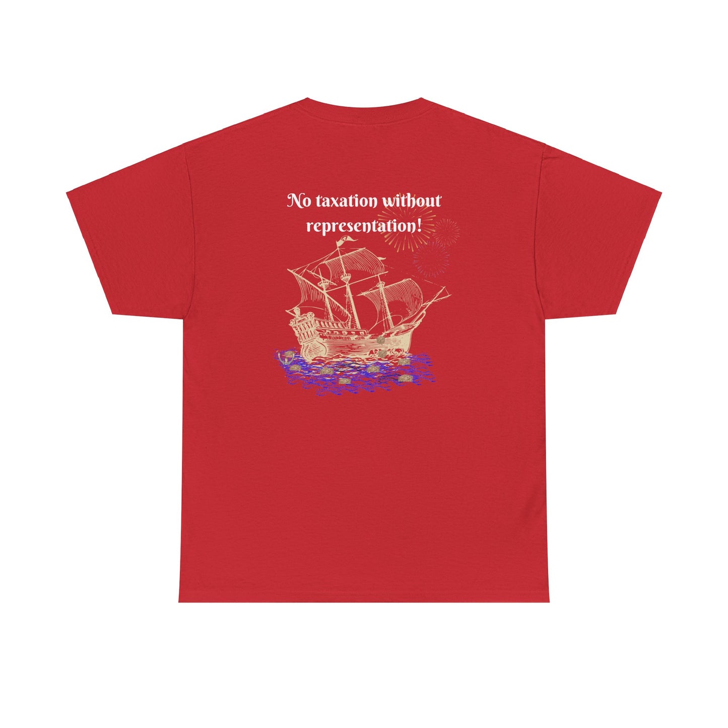 Coffee vs Tea and Liberty Unisex Shirt, Patriotic Celebration Apparel, Family Heavy Cotton Tee