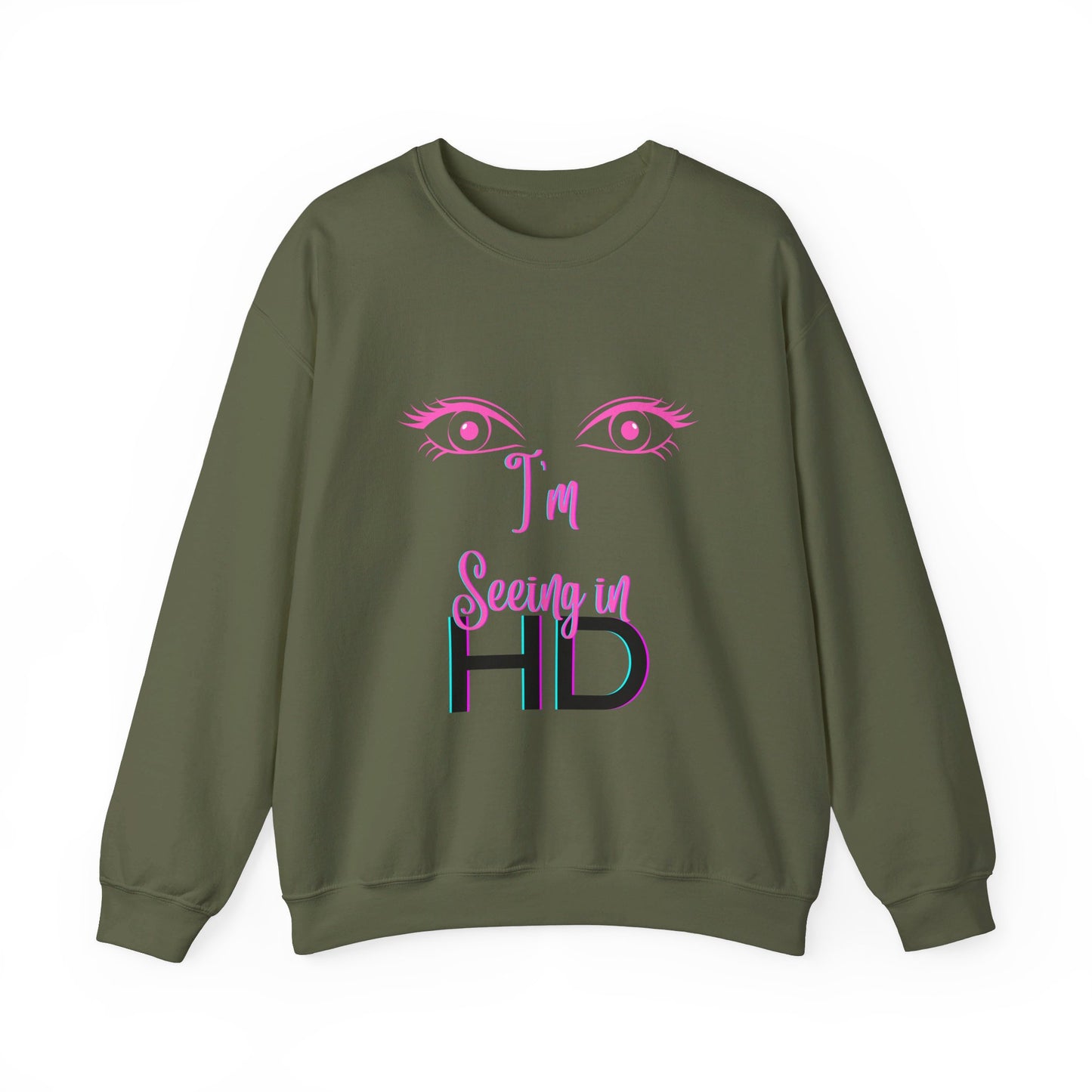 Seeing in HD Espresso Unisex Heavy Blend™ Crewneck Sweatshirt
