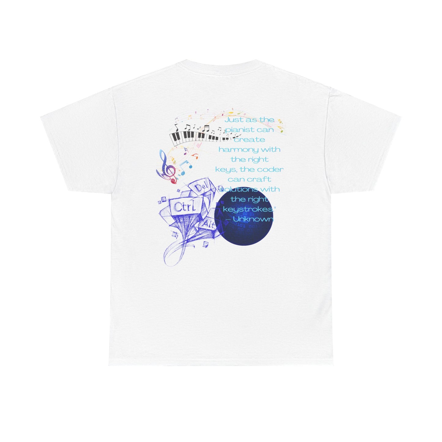 The Right Keys Unisex Tee, Pianist and Coder Gift, Music and Tech Lover Shirt, Programmer and Musician Top, Keyboardist