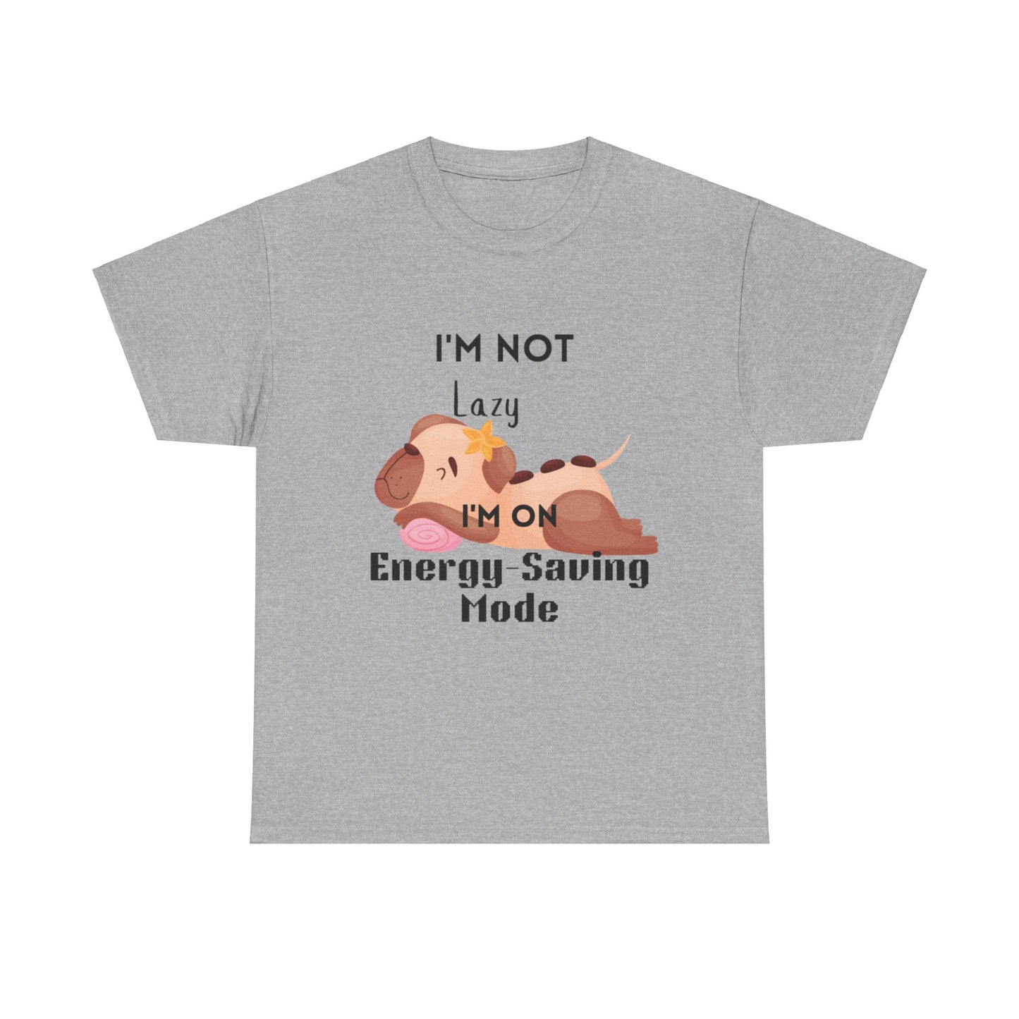 Energy Saving Unisex Heavy Cotton Tee, R & R Funny Dog Lover Shirt, Funny Dog Shirt, Dog Lover Gift, Puppy Graphic Tee