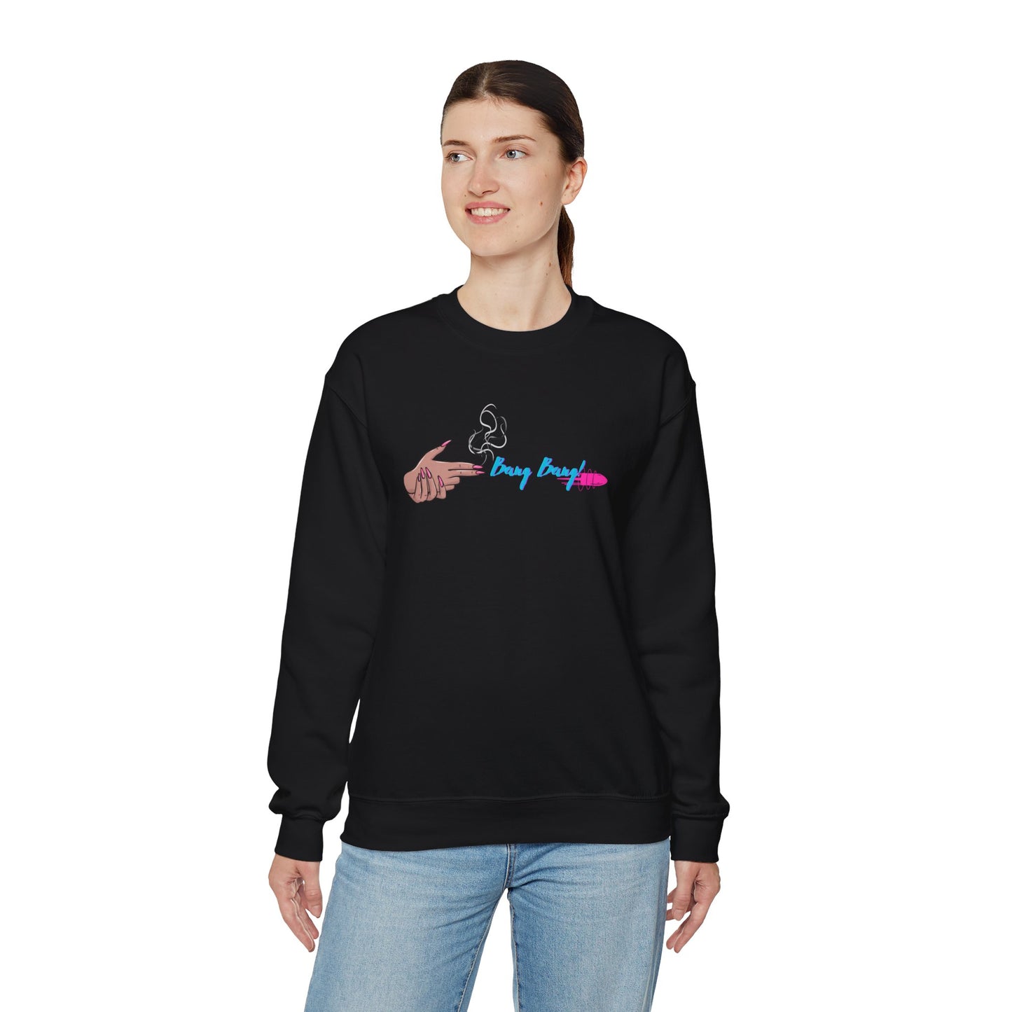 Pistol Whipped 2 Unisex Heavy Blend Crewneck Sweatshirt, Trendy Streetwear Fashion, Street Style, Graphic Sweatshirt, Streetwear Fashion