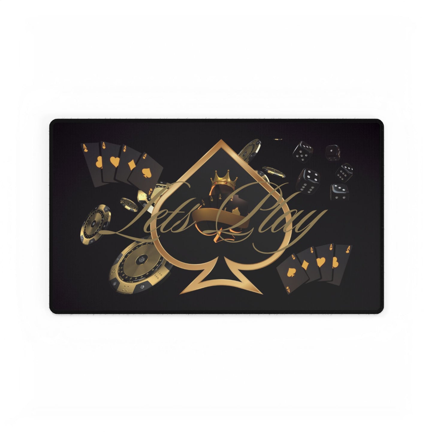 Casino Night Players Club Desk Mat Non-Slip Base Smooth Surface 3 Sizes Available
