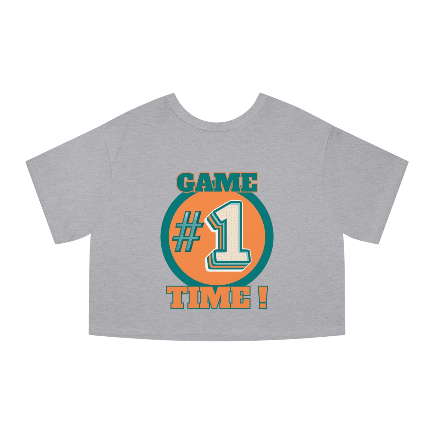 Miami Dolphins Game Time Champion Women's Heritage Cropped T-Shirt, Football NFL Inspired