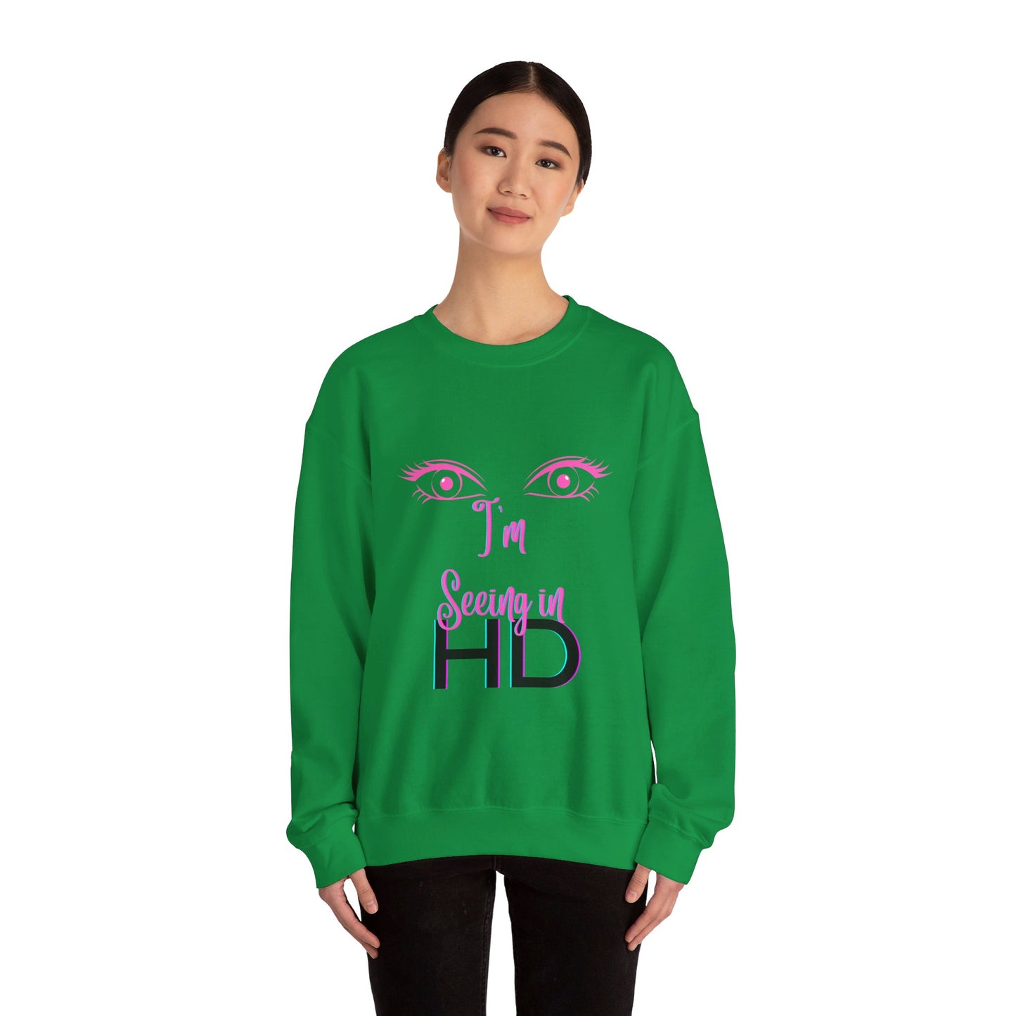 Seeing in HD Espresso Unisex Heavy Blend™ Crewneck Sweatshirt