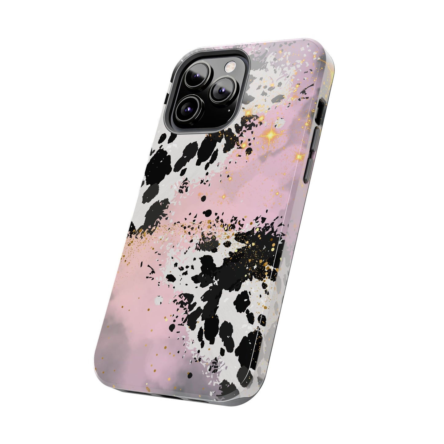 Pink Cow Print Tough Phone Case, Cute and Durable Phone Cover, Cute Phone Cover, Gift For Her, Phone Protection, Stylish Phone Accessory, Animal Print Phone Case, Cow Print Accessories