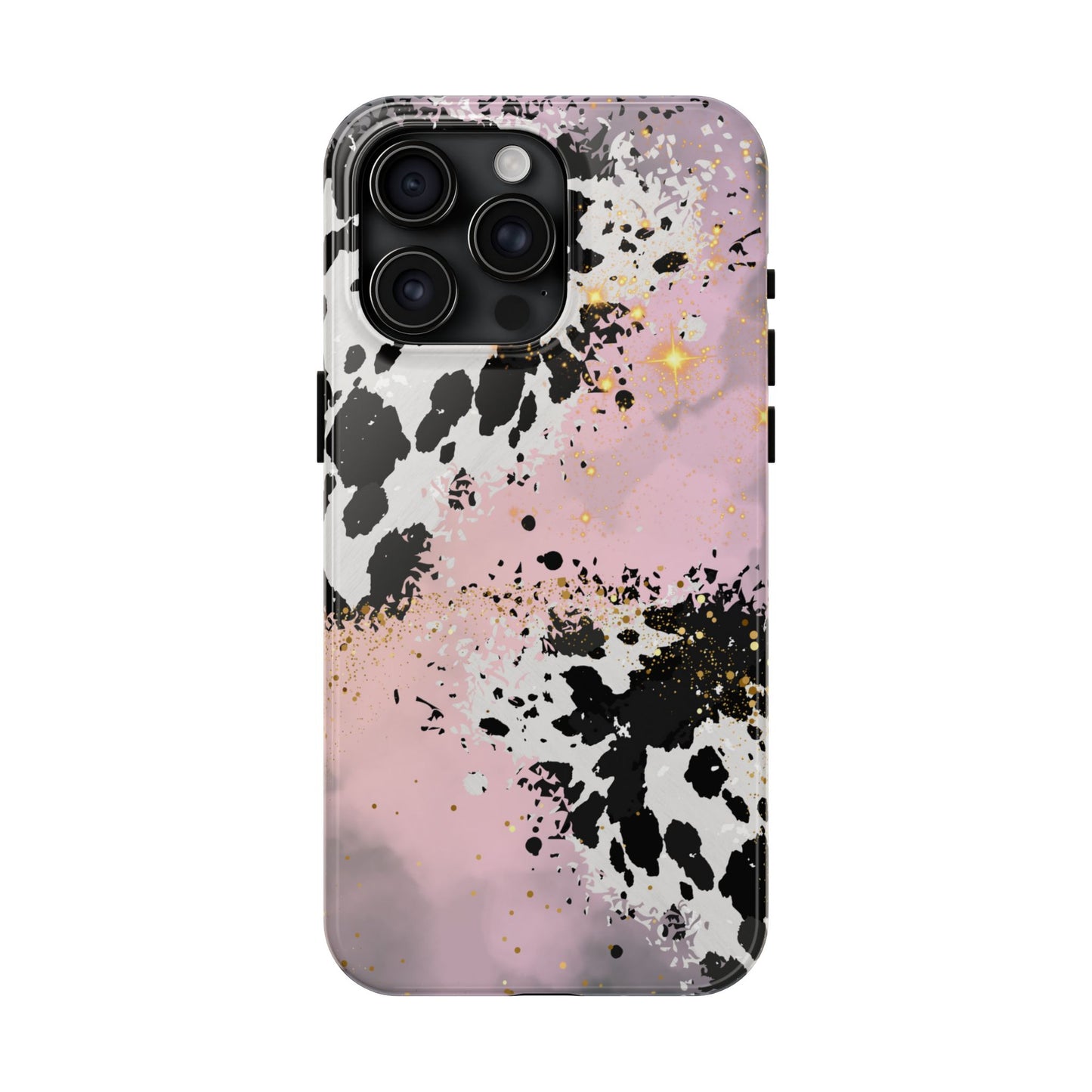 Pink Cow Print Tough Phone Case, Cute and Durable Phone Cover, Cute Phone Cover, Gift For Her, Phone Protection, Stylish Phone Accessory, Animal Print Phone Case, Cow Print Accessories