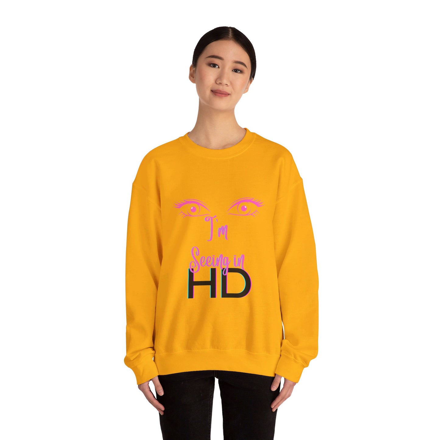 Seeing in HD Espresso Unisex Heavy Blend™ Crewneck Sweatshirt