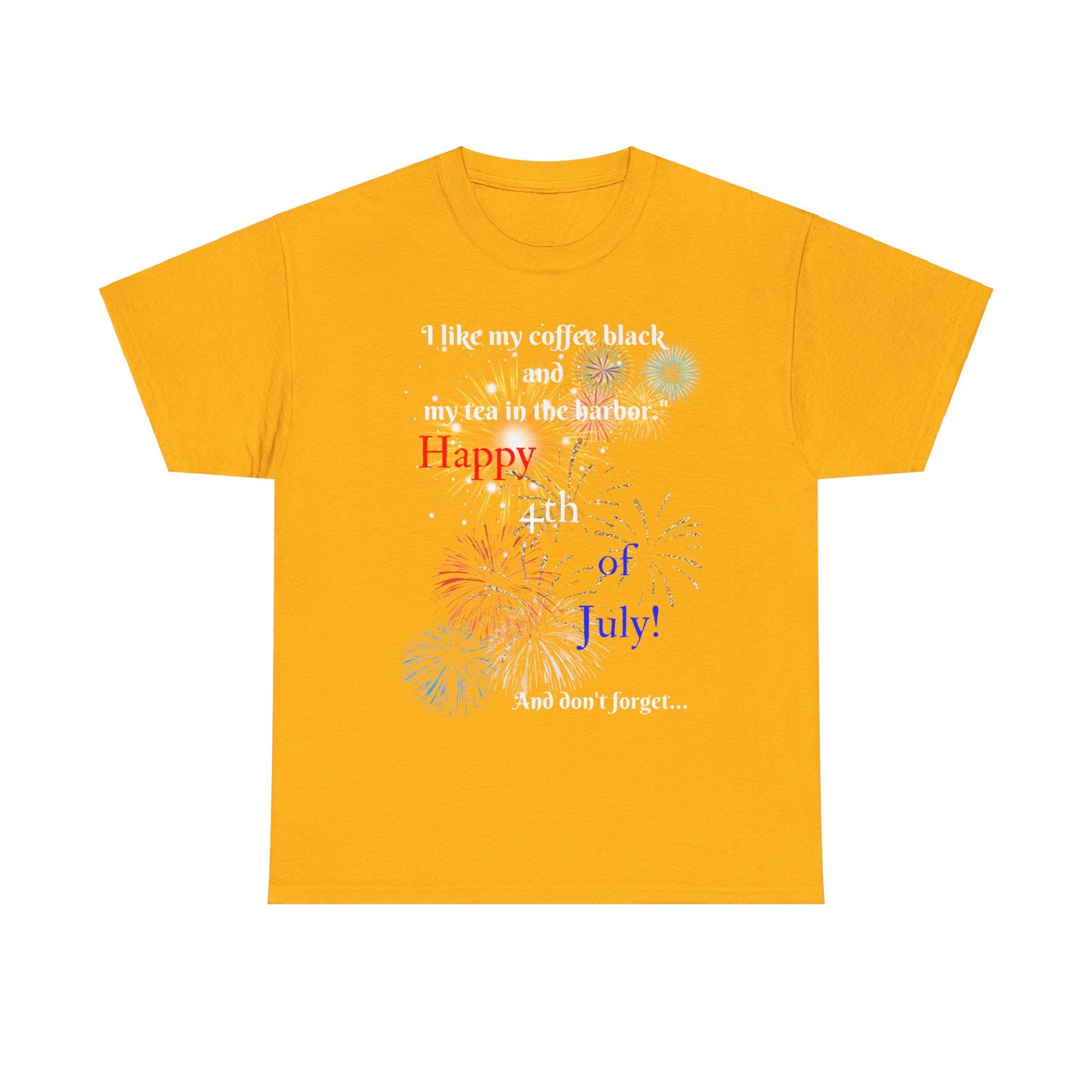 Coffee vs Tea and Liberty Unisex Shirt, Patriotic Celebration Apparel, Family Heavy Cotton Tee