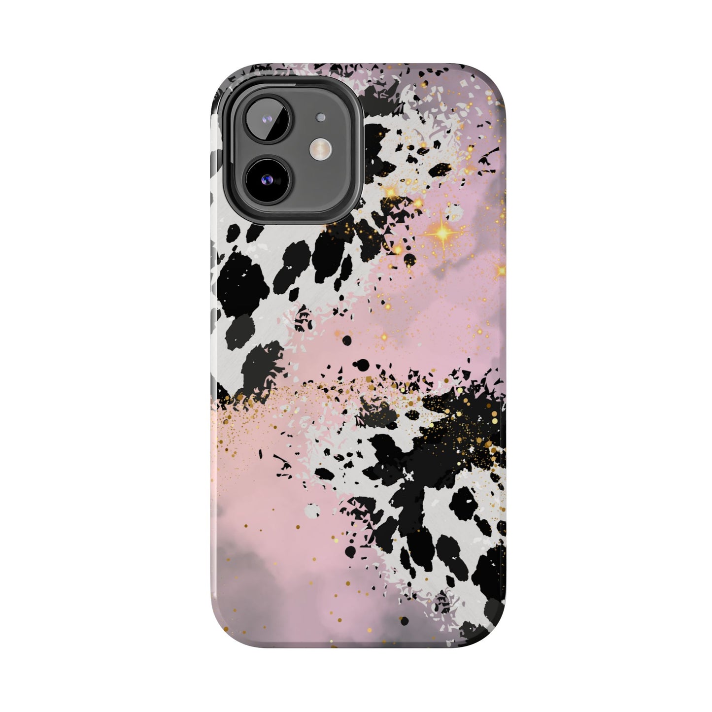 Pink Cow Print Tough Phone Case, Cute and Durable Phone Cover, Cute Phone Cover, Gift For Her, Phone Protection, Stylish Phone Accessory, Animal Print Phone Case, Cow Print Accessories
