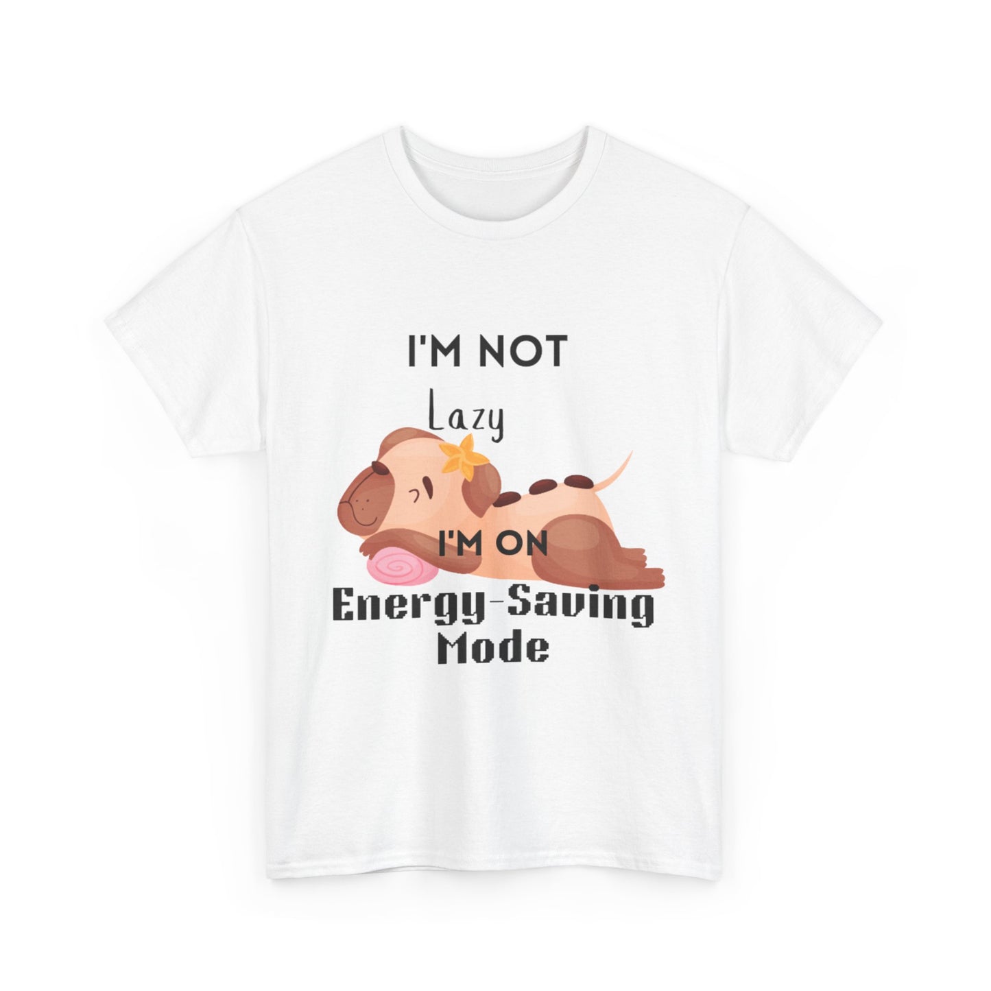 Energy Saving Unisex Heavy Cotton Tee, R & R Funny Dog Lover Shirt, Funny Dog Shirt, Dog Lover Gift, Puppy Graphic Tee