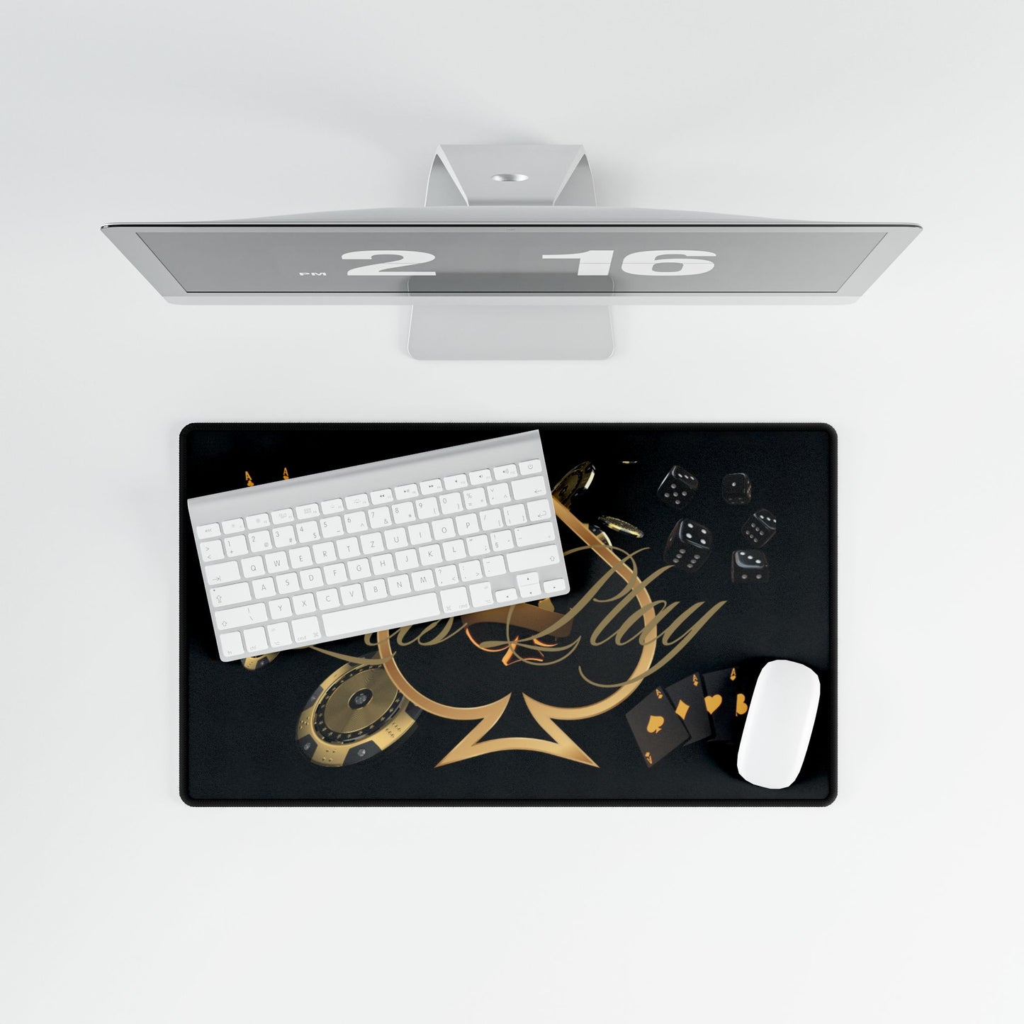 Casino Night Players Club Desk Mat Non-Slip Base Smooth Surface 3 Sizes Available