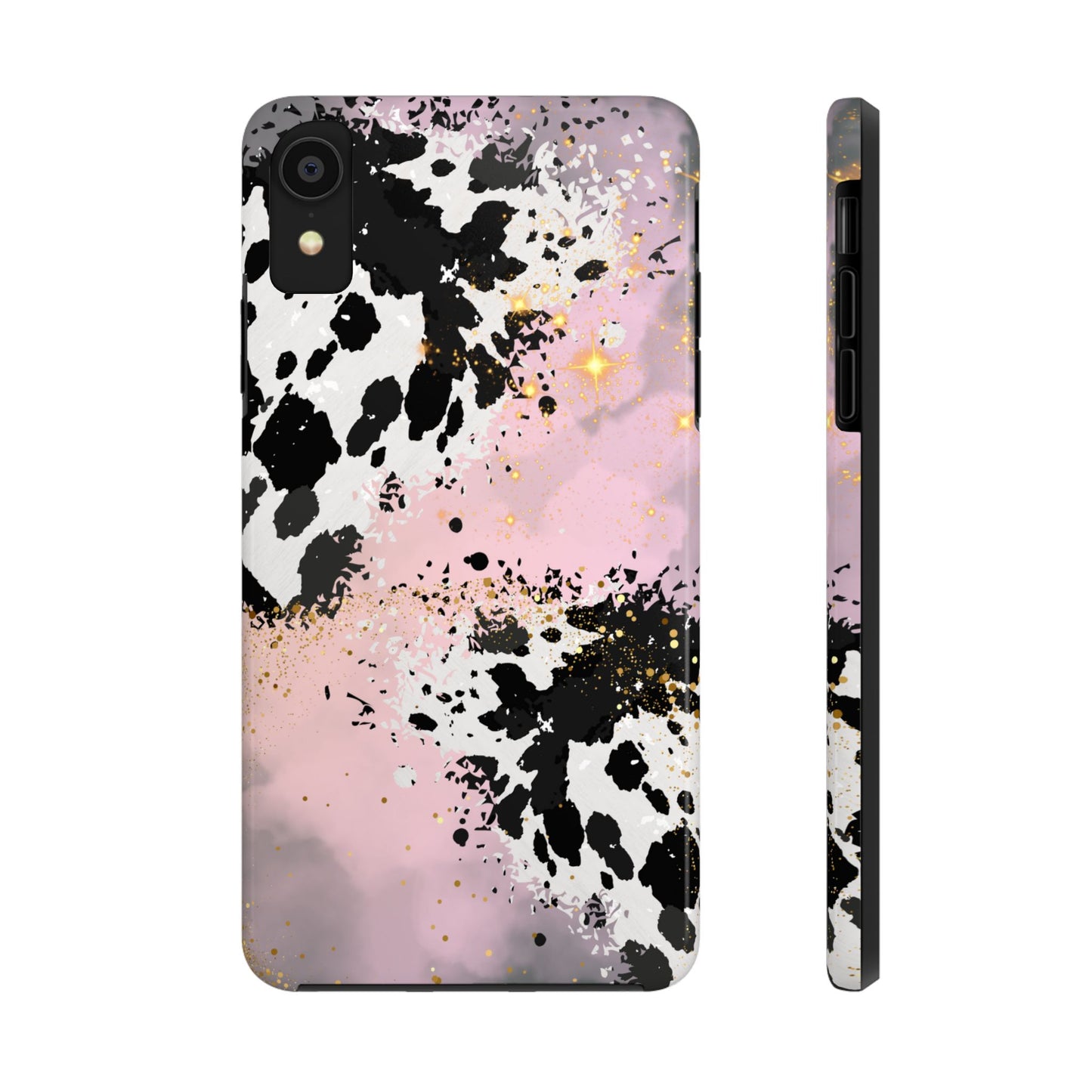 Pink Cow Print Tough Phone Case, Cute and Durable Phone Cover, Cute Phone Cover, Gift For Her, Phone Protection, Stylish Phone Accessory, Animal Print Phone Case, Cow Print Accessories