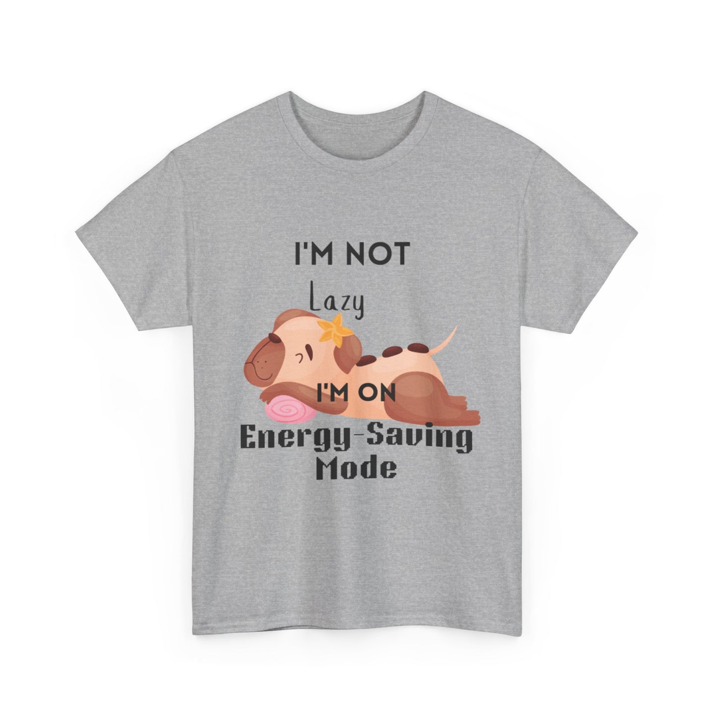 Energy Saving Unisex Heavy Cotton Tee, R & R Funny Dog Lover Shirt, Funny Dog Shirt, Dog Lover Gift, Puppy Graphic Tee