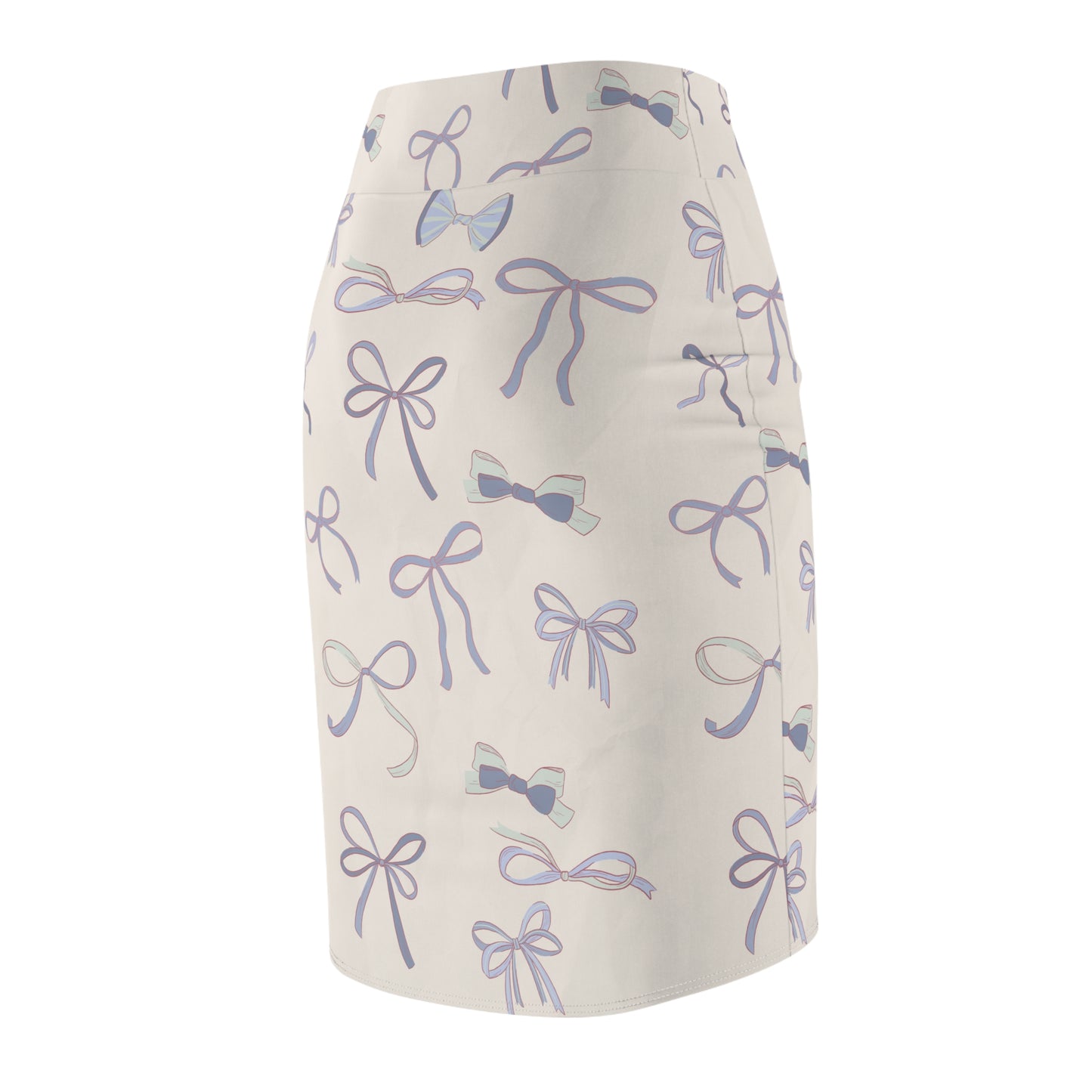 Blue Coquette Women's Pencil Skirt XS-2XL Artistic Skirt,