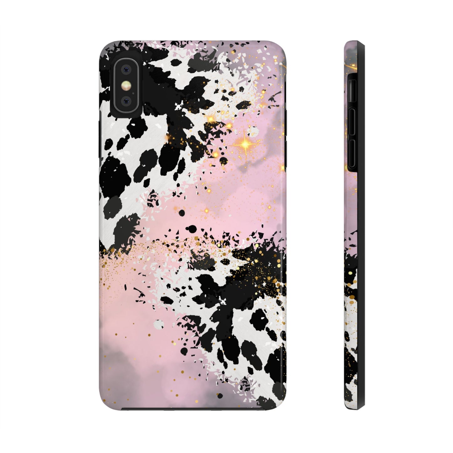 Pink Cow Print Tough Phone Case, Cute and Durable Phone Cover, Cute Phone Cover, Gift For Her, Phone Protection, Stylish Phone Accessory, Animal Print Phone Case, Cow Print Accessories