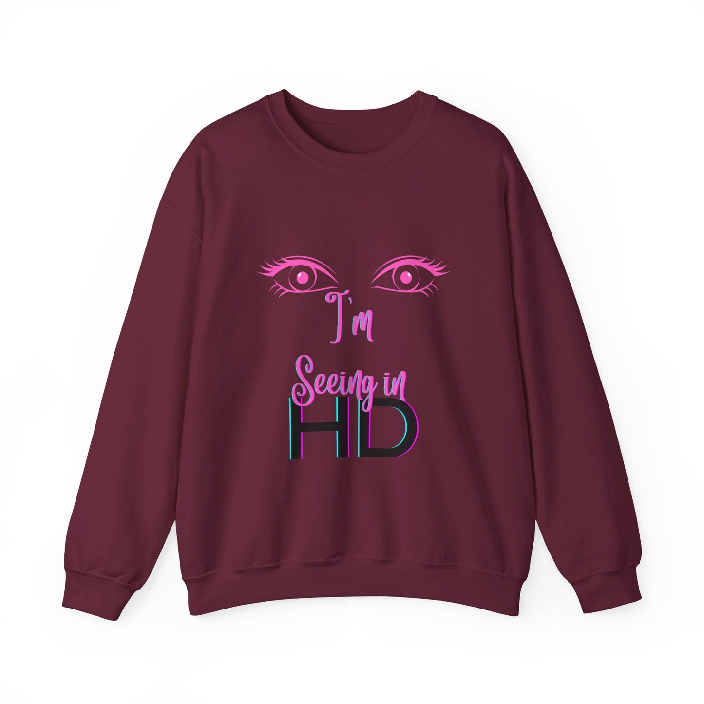 Seeing in HD Espresso Unisex Heavy Blend™ Crewneck Sweatshirt